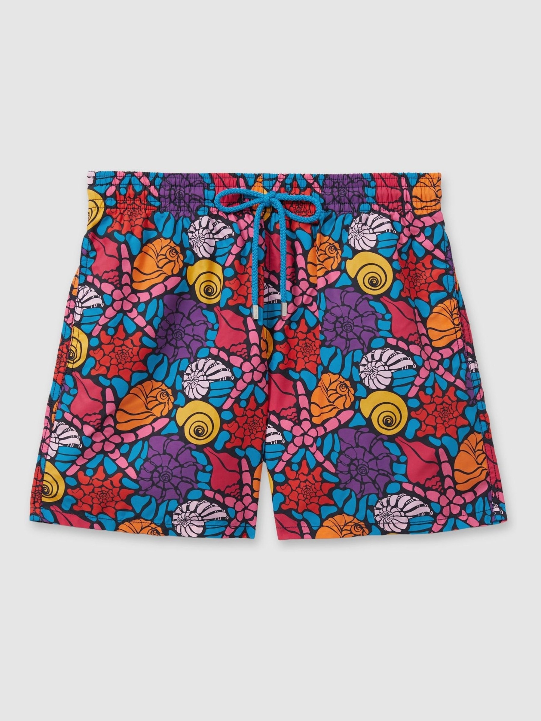 Vilebrequin Bleu Marine Shell Print Swim Shorts in Bleu Marine