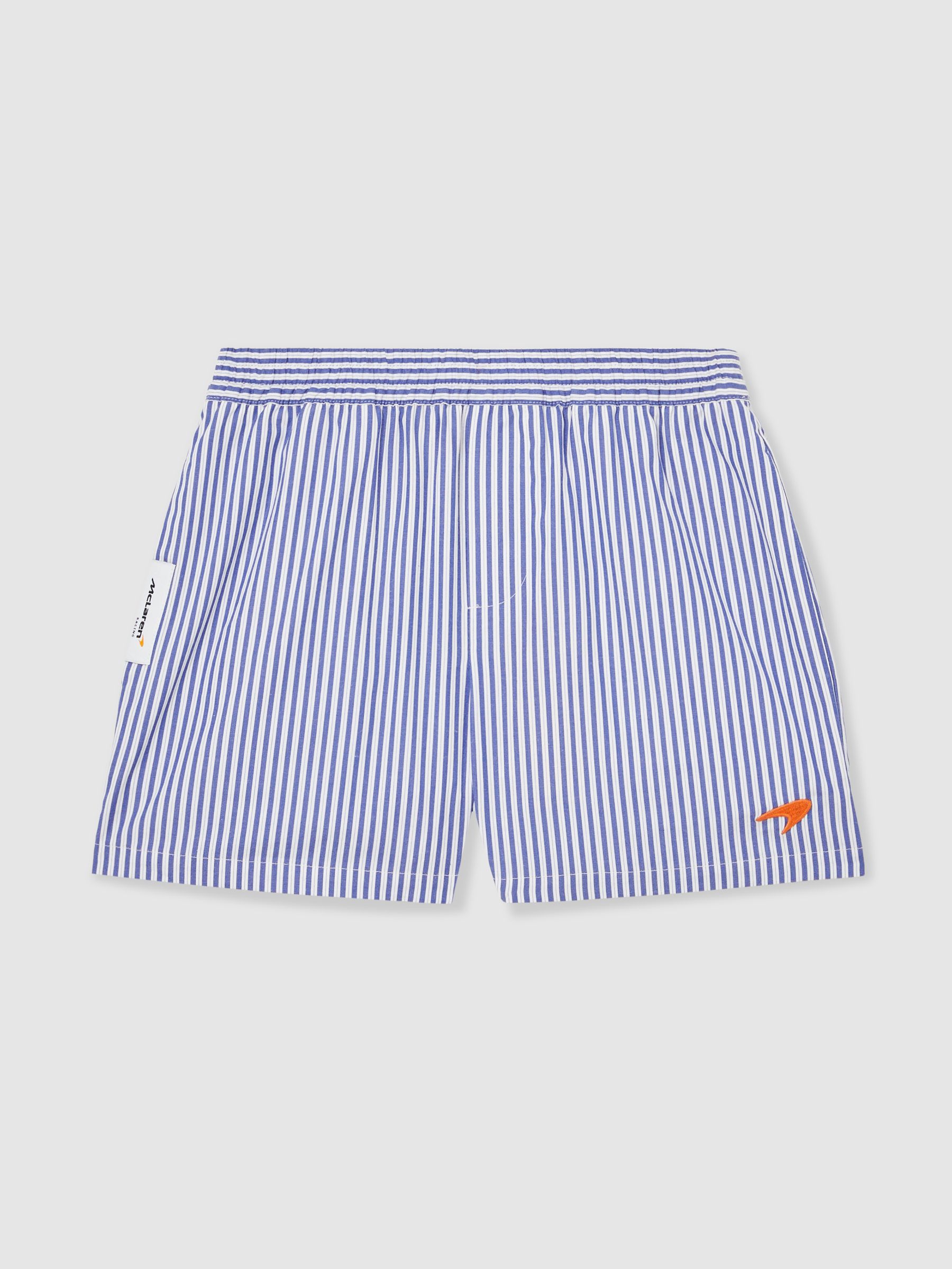 9-13 yrs McLaren F1 Team Cotton Stripe Shorts in Blue/White