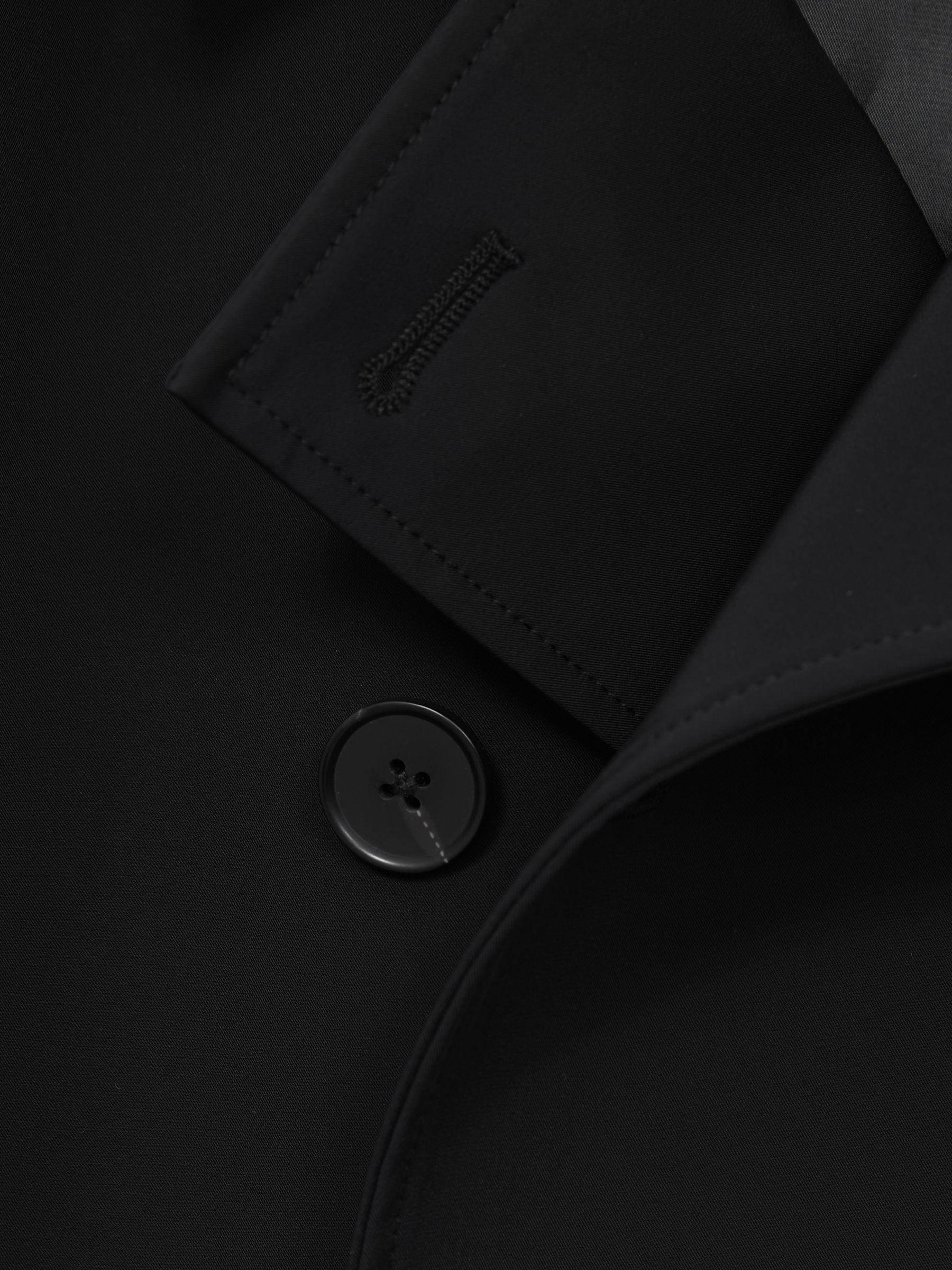 Double Breasted Long Trench Coat in Black