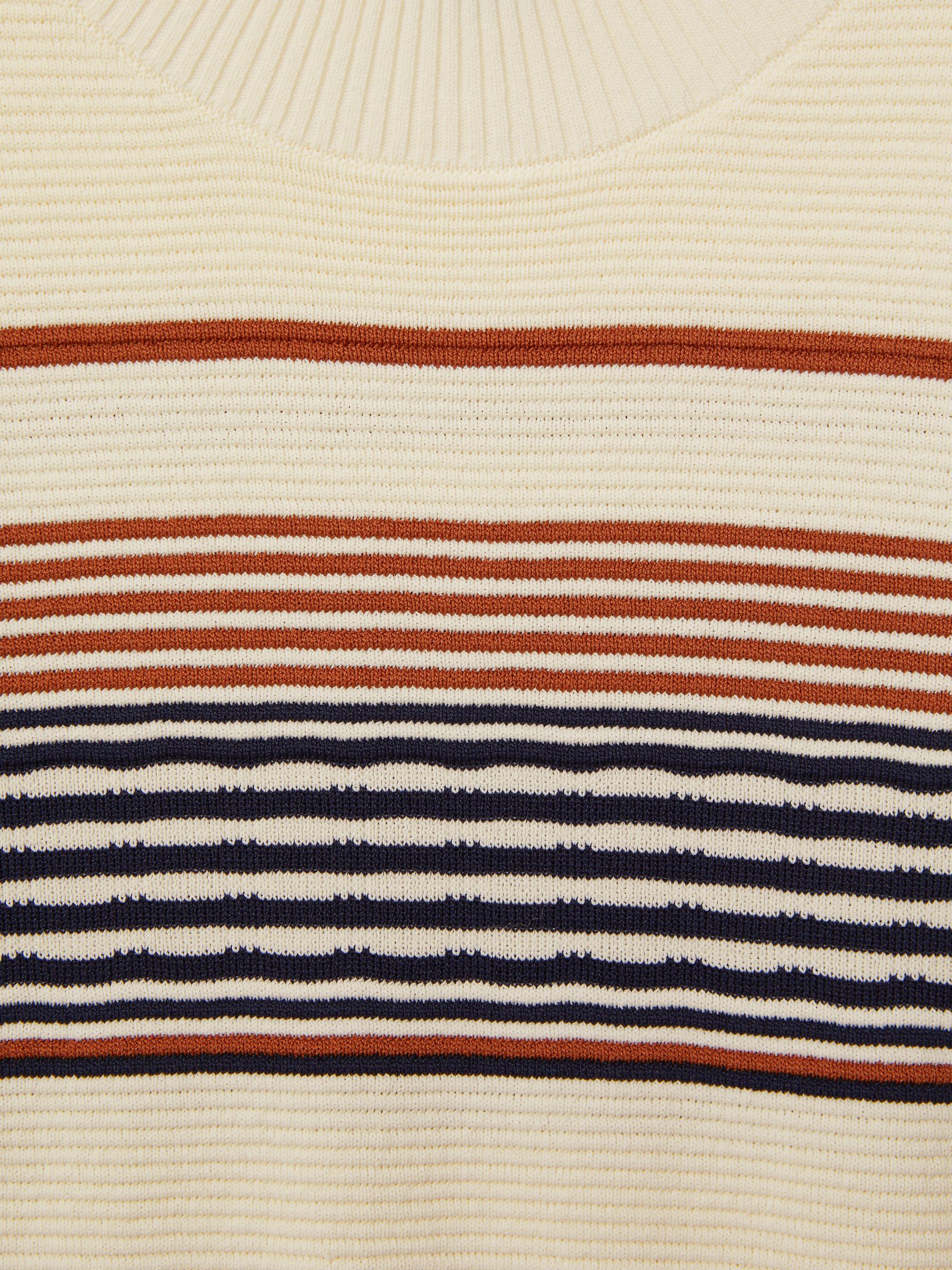 4-9 yrs Knitted Striped Skater Dress in Camel