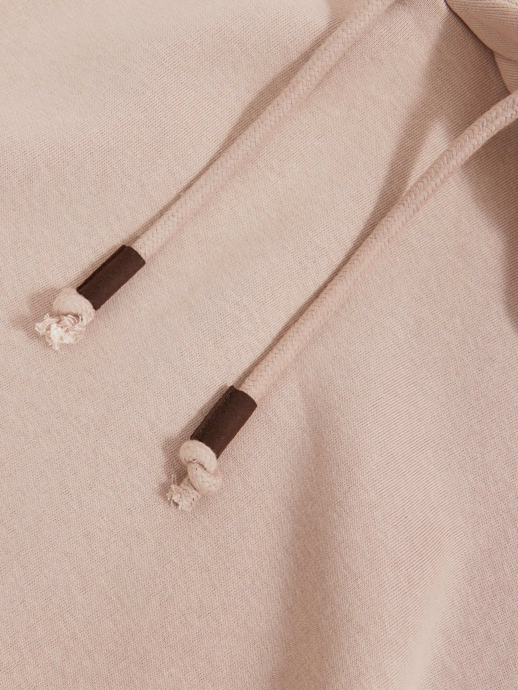 Cotton-Blend Fleece Hoodie in Pink