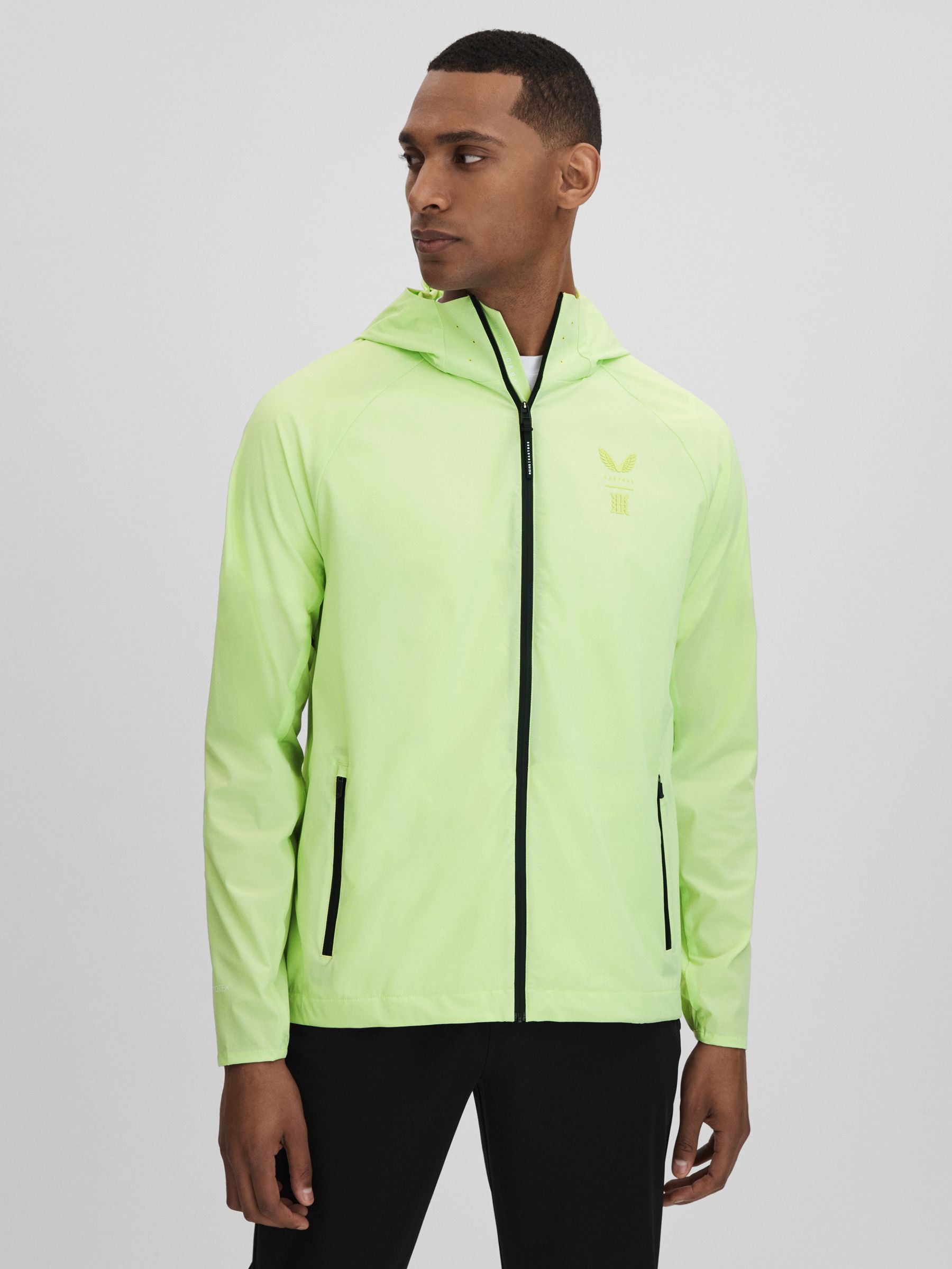 Castore Water Repellent Running Jacket in Iced Citrus Yellow