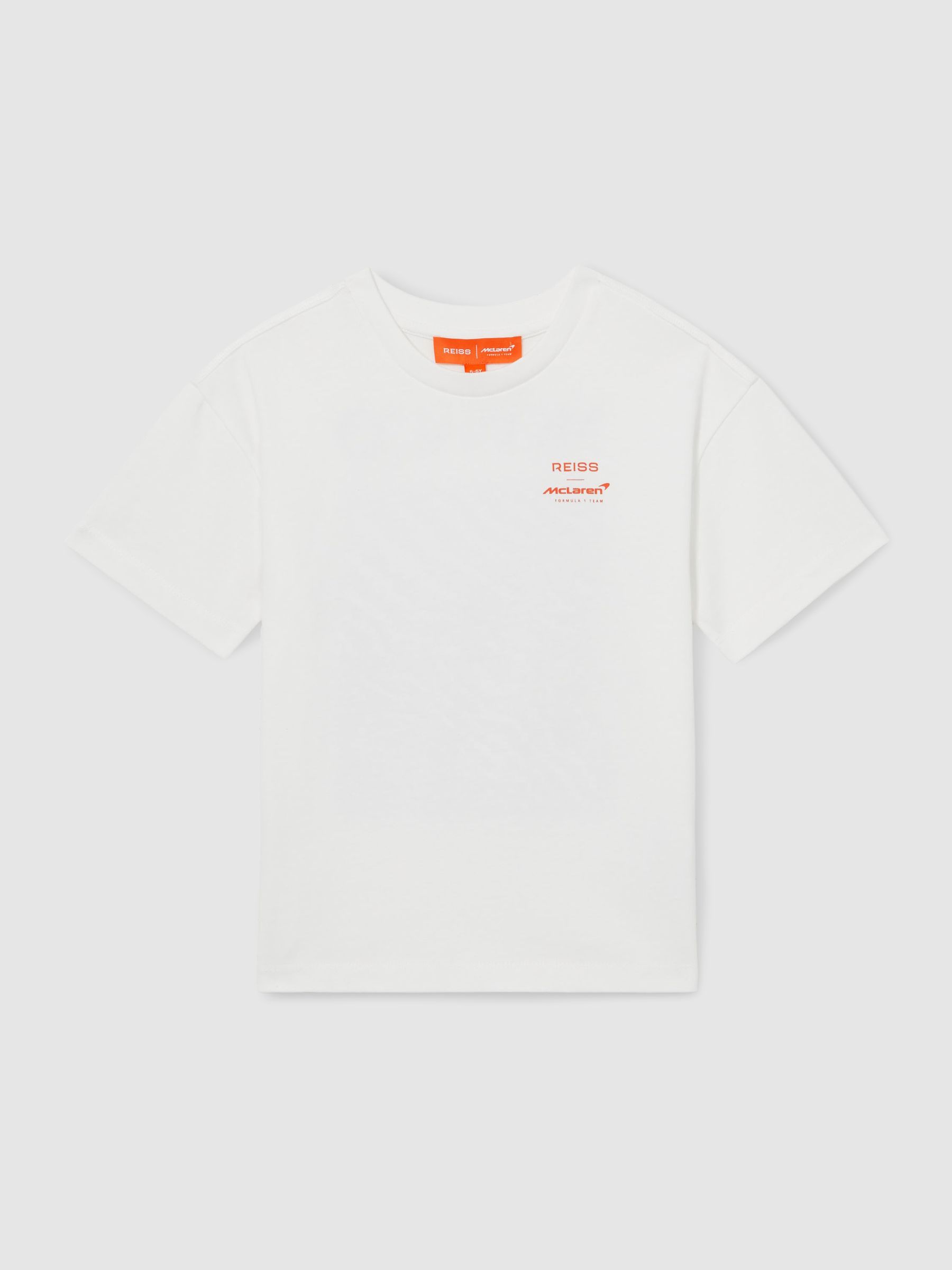 Unisex Fit McLaren F1 Team Monaco GP T-Shirt in White/Blue