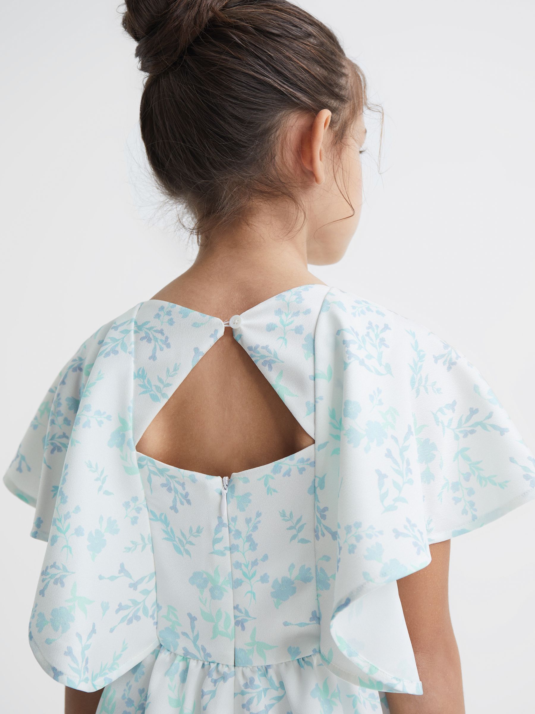 9-12 yrs Satin Midi Dress in Multi