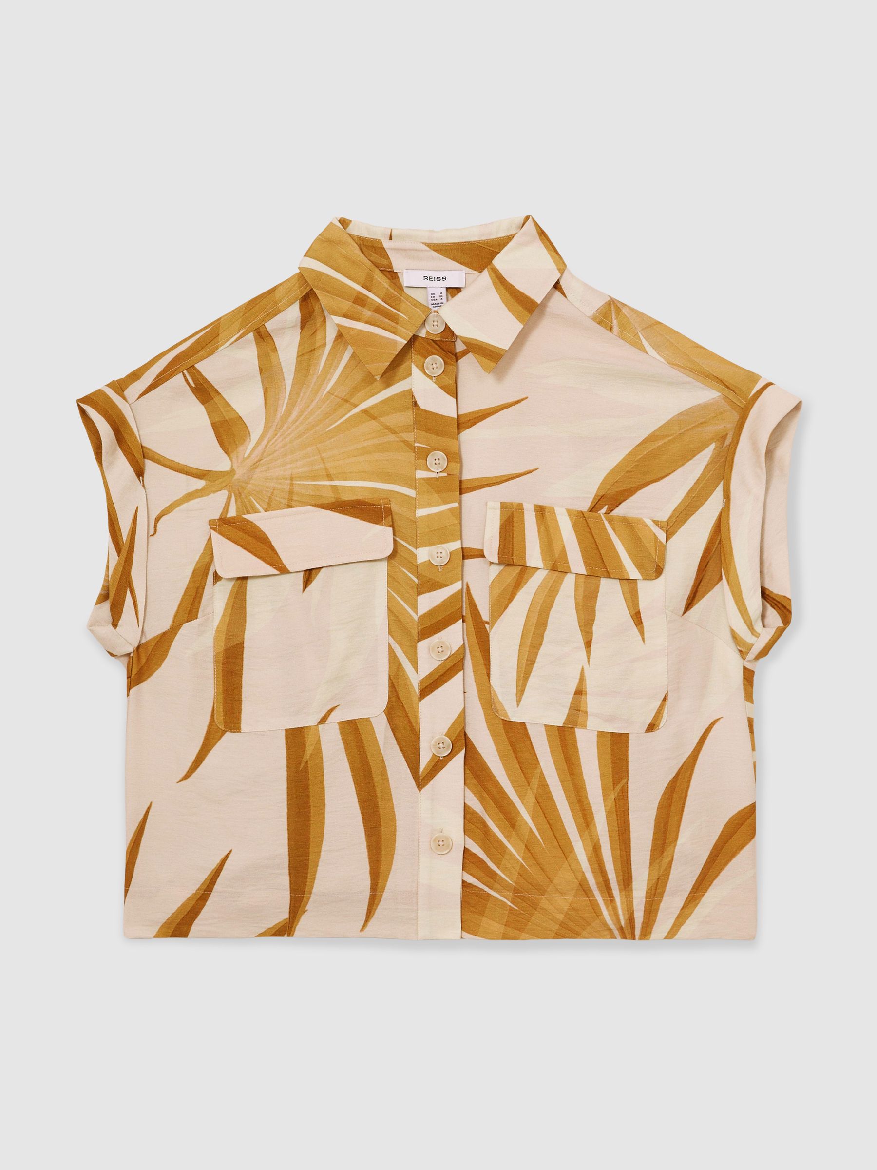 Palm Print Shirt in Neutral