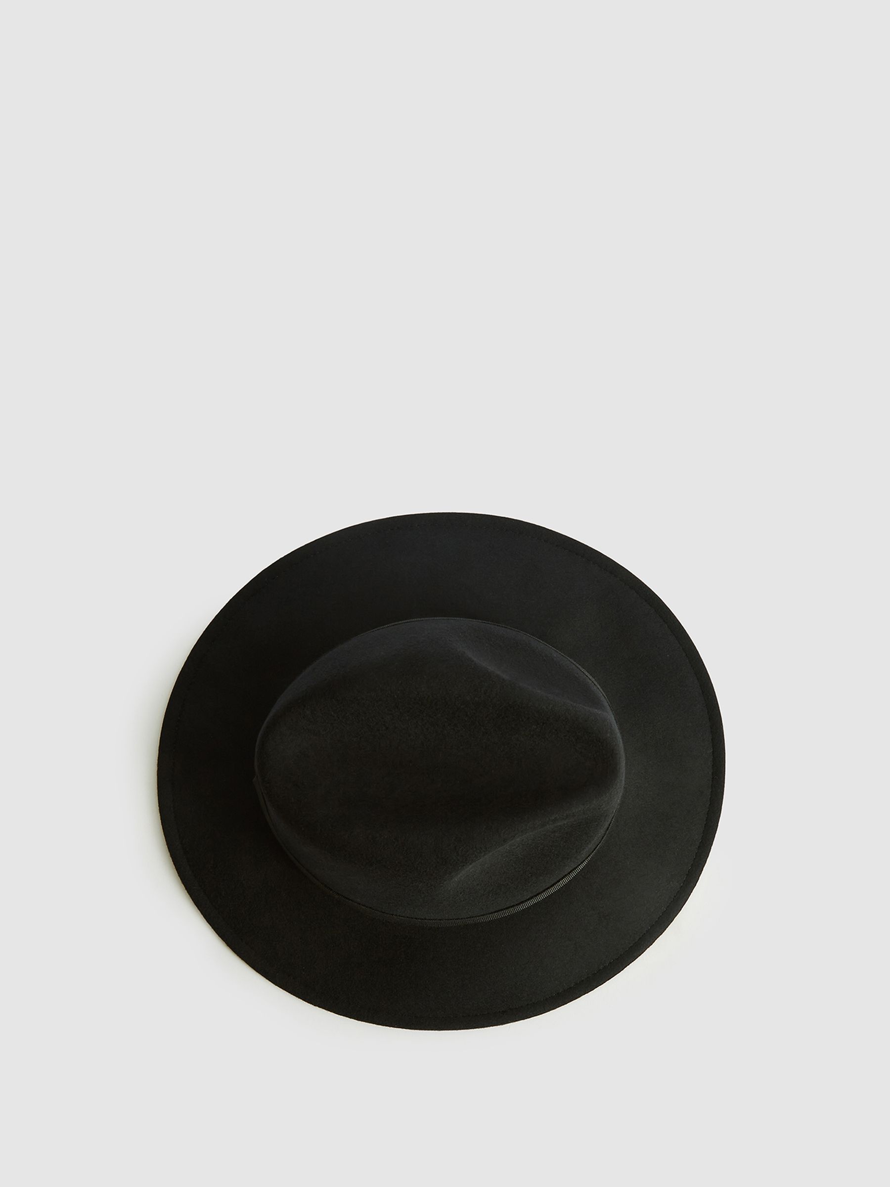 Wool Fedora Hat in Black