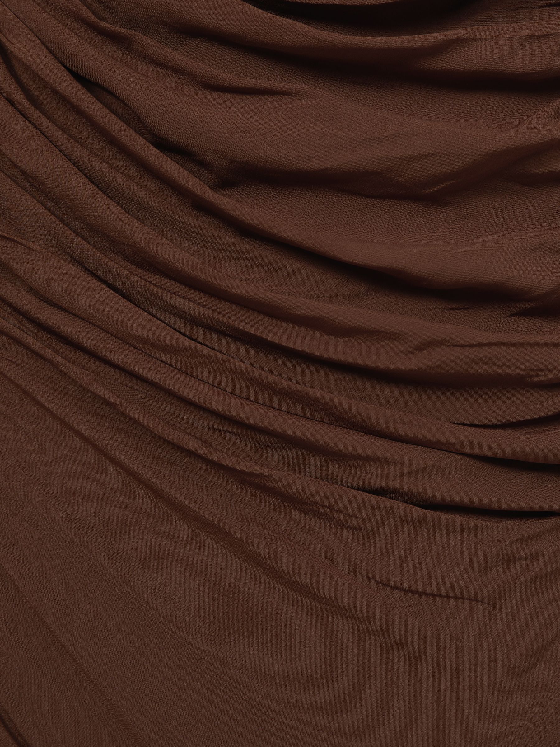 Kelly Chocolate Jersey Ruched Midi Dress