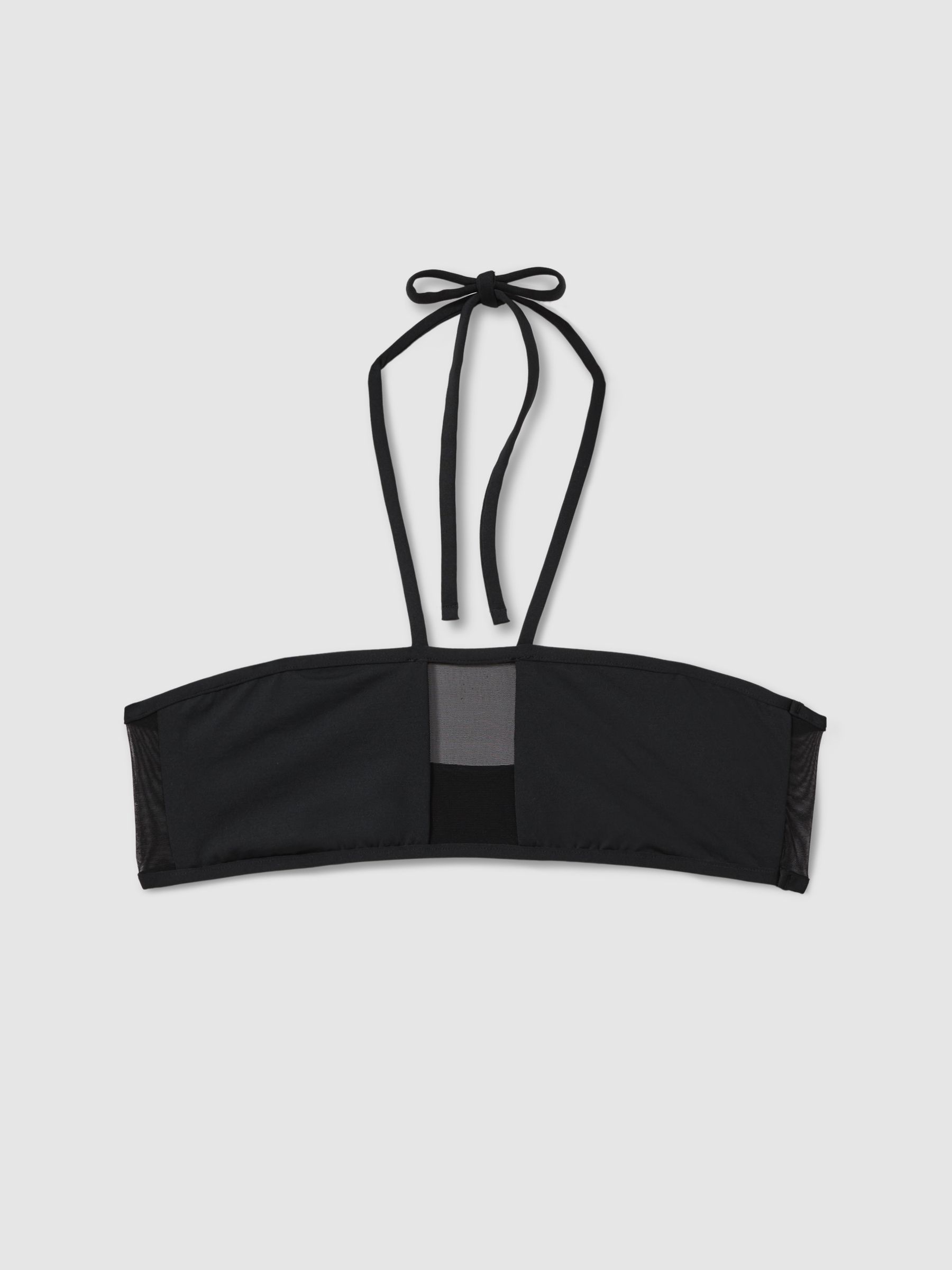 Calvin Klein Underwear Mesh Halterneck Bikini Top in Black