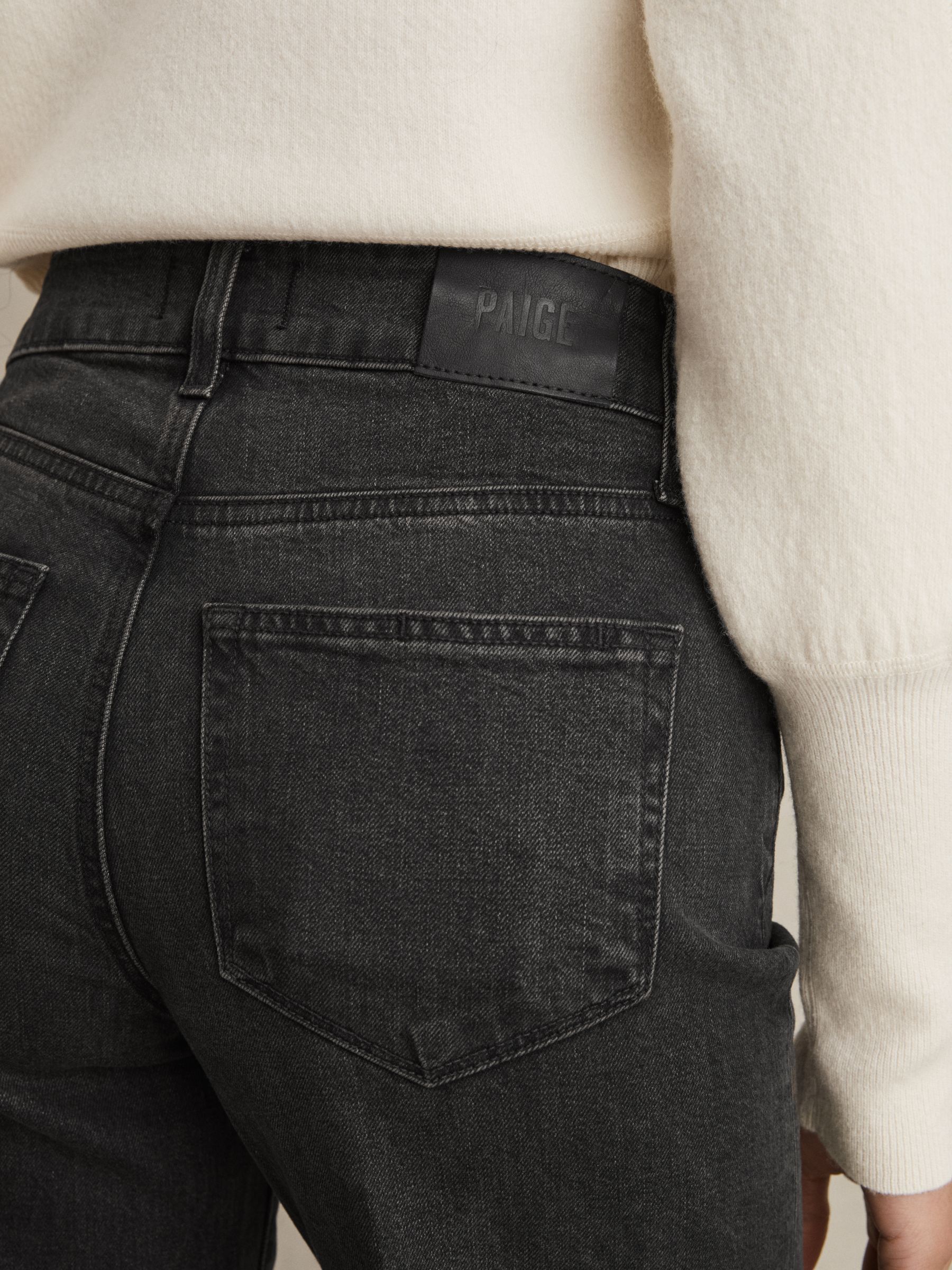 Paige Wide-Leg Cropped Jeans in Black