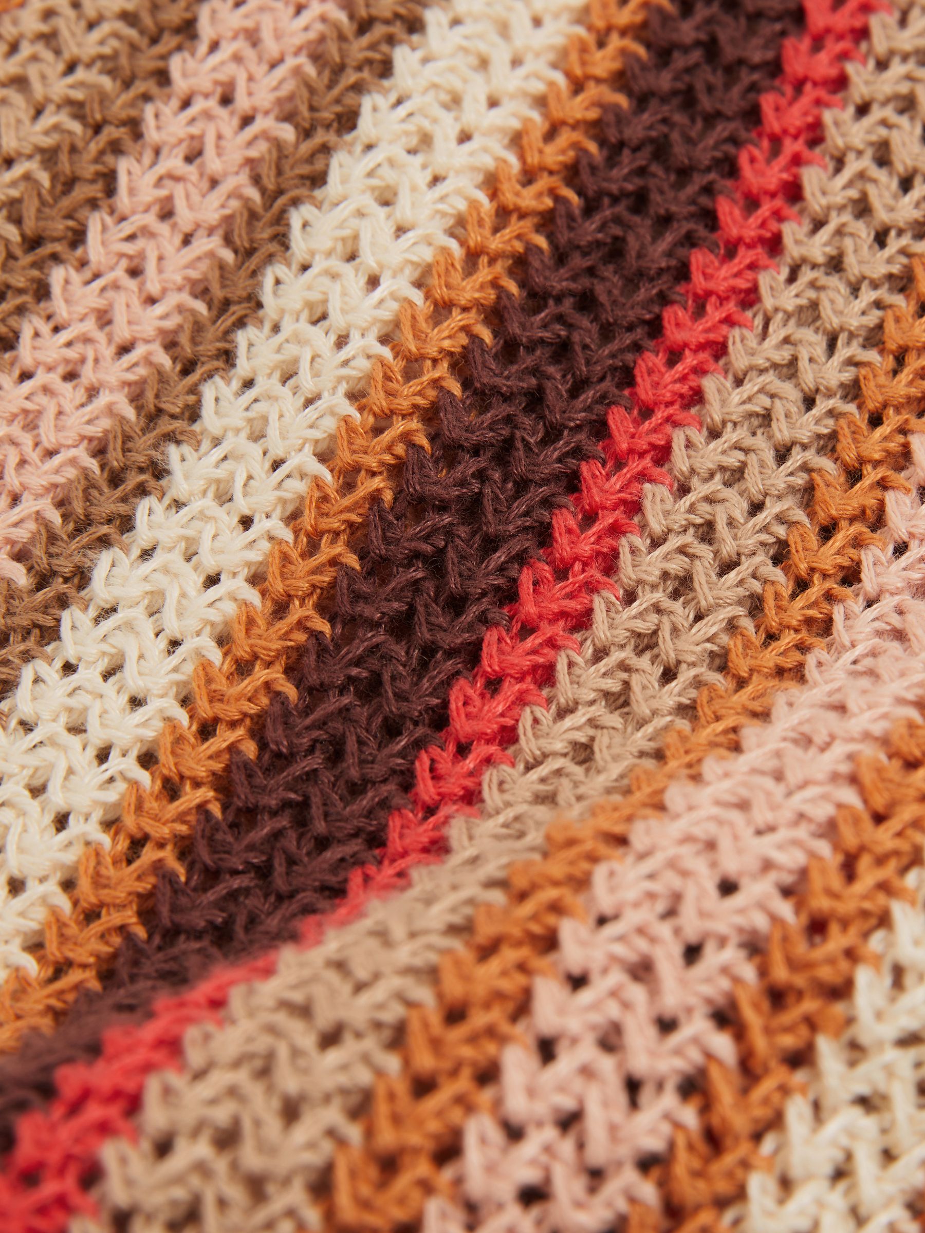 Striped Knit Shirt in Coral