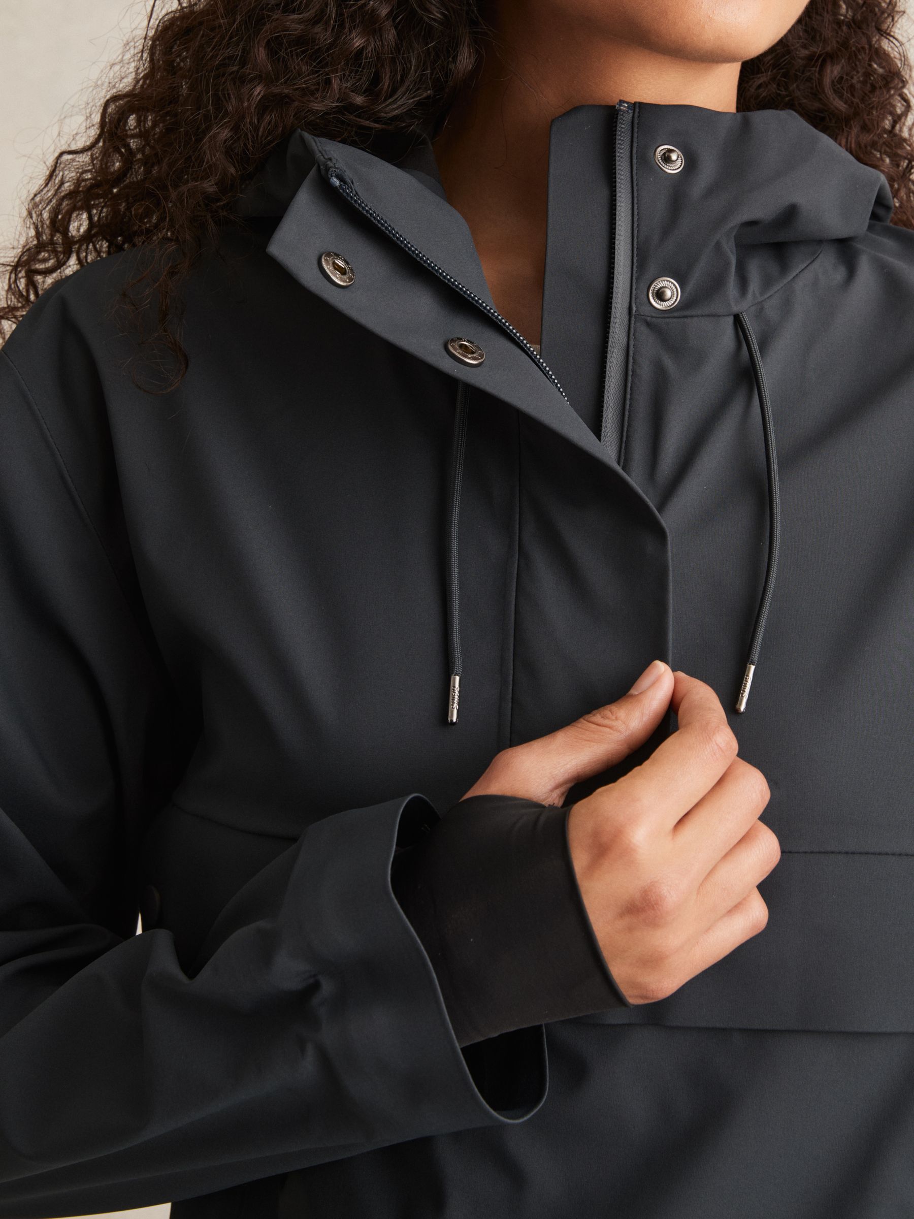 Rains Hardshell Short Jacket in Navy