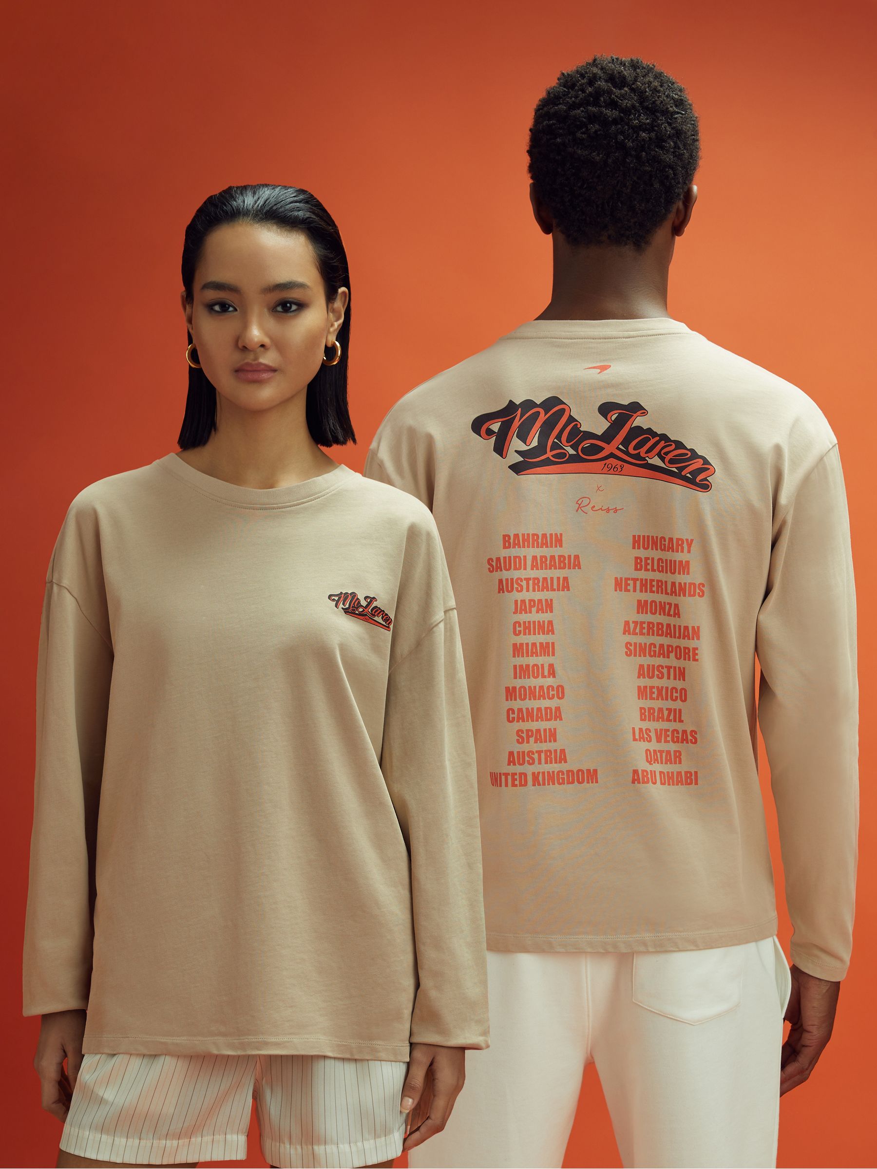 McLaren F1 Crew Neck Tour T-Shirt in Taupe