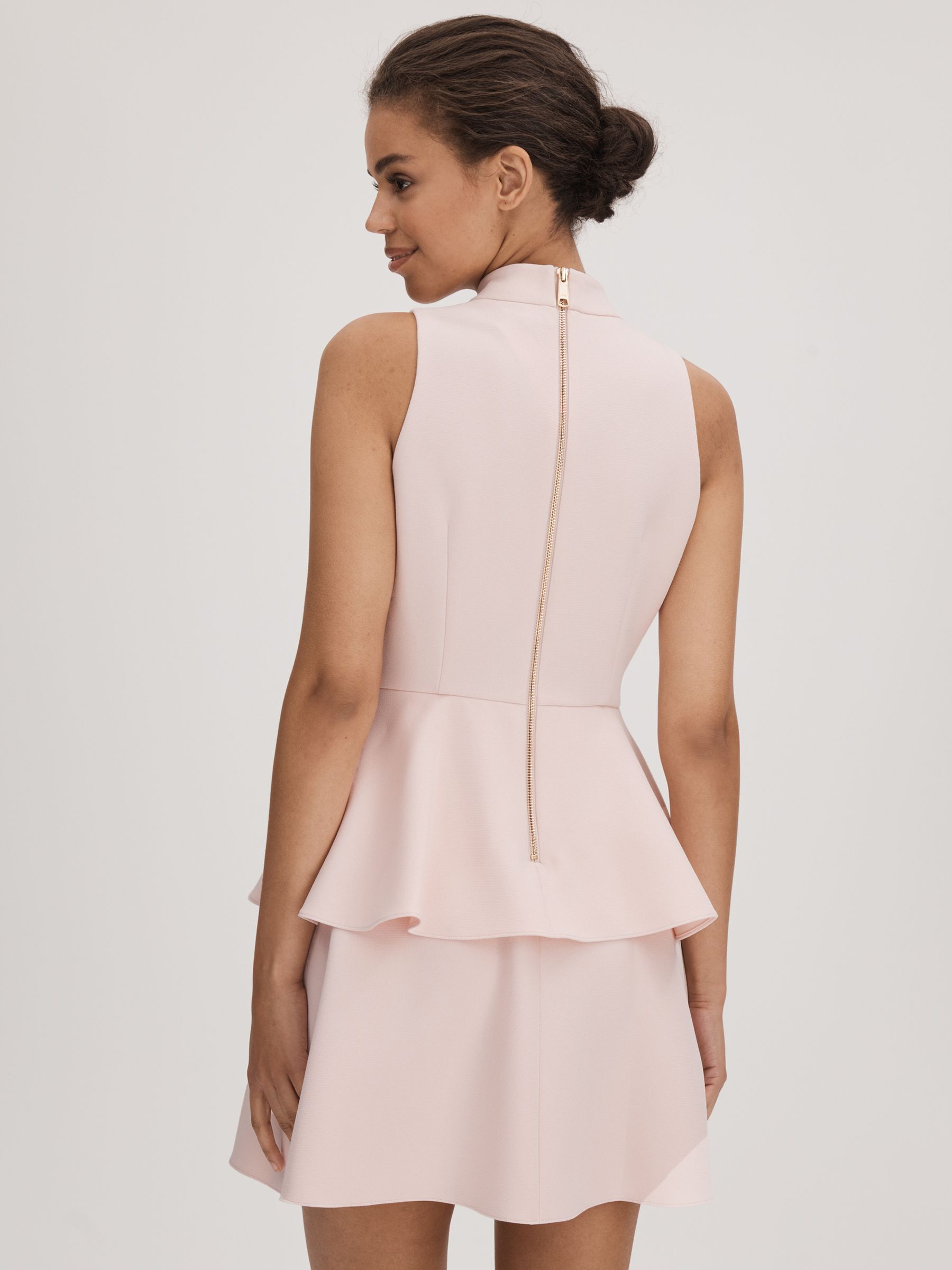 Florere Pale Pink Florere Pale Pink Tiered Mini Dress