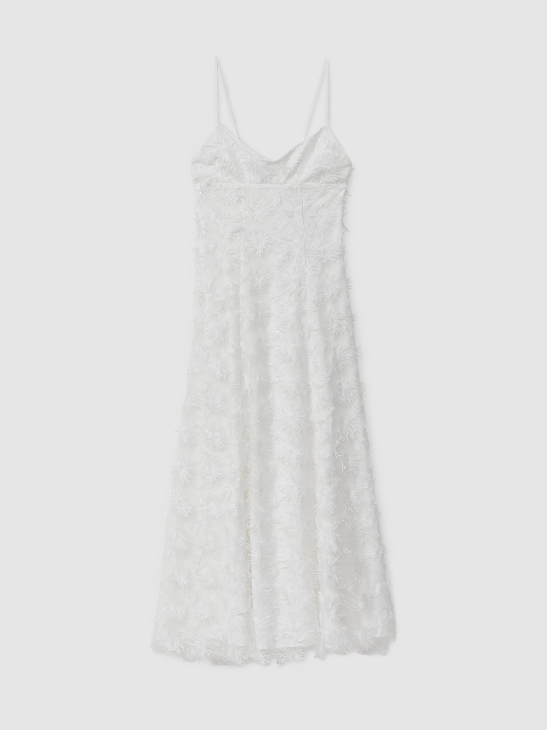 Stella White Anna Quan Applique Drop Waist Maxi Dress