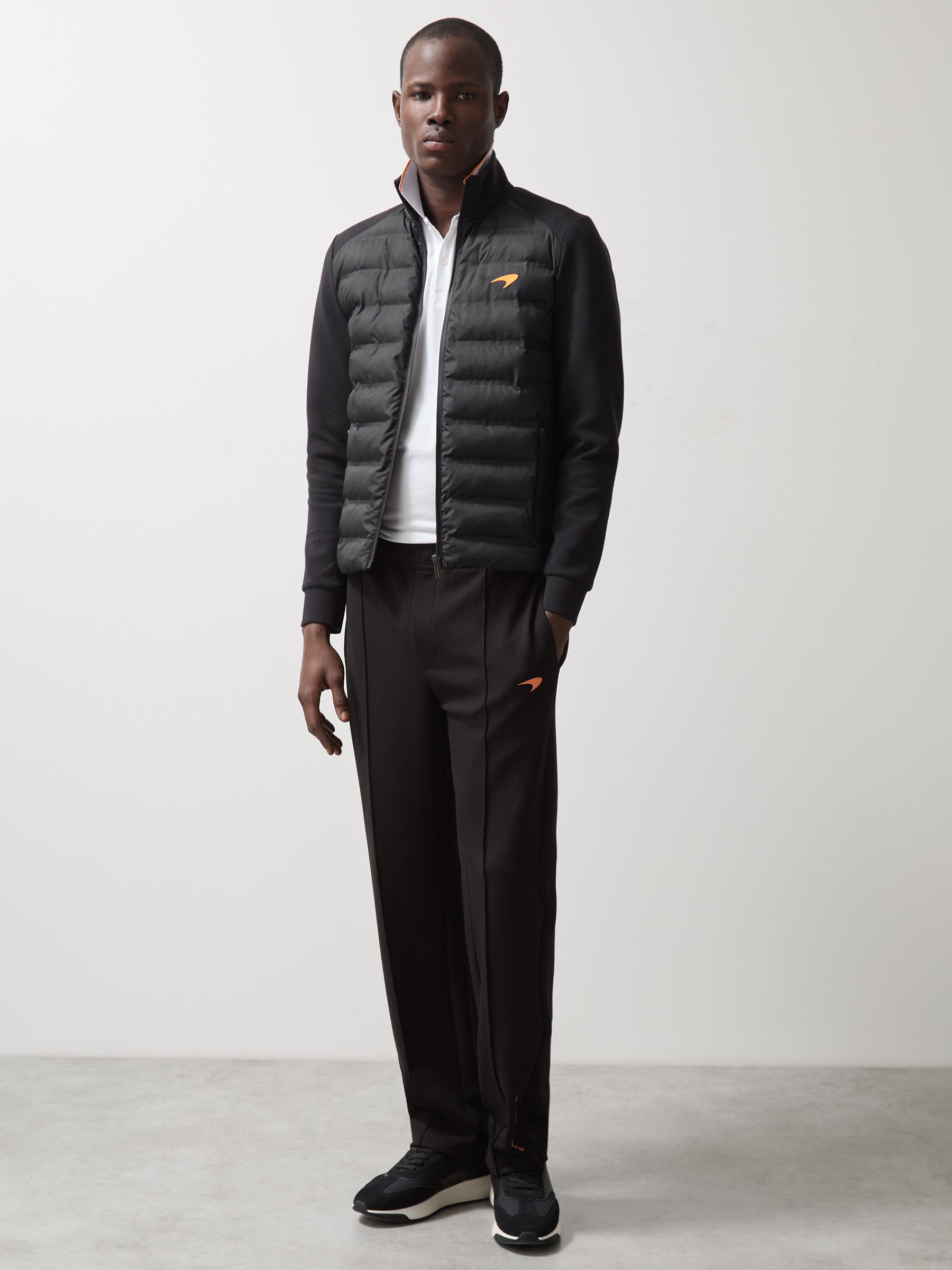 McLaren F1 Team Quilted Hybrid Jacket in Black