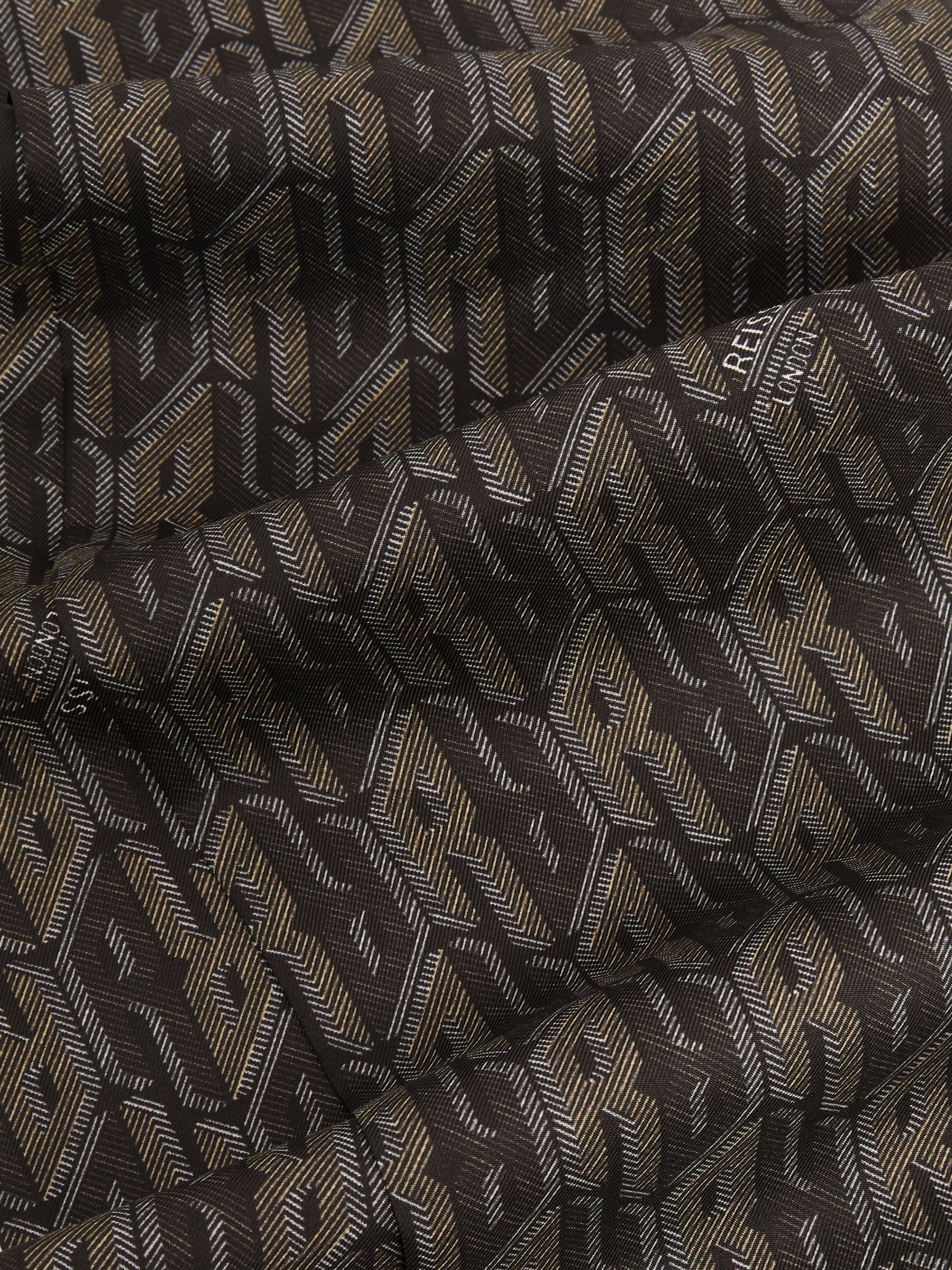 Silk-Twill Monogram-Jacquard Dress Scarf in Dark Multi