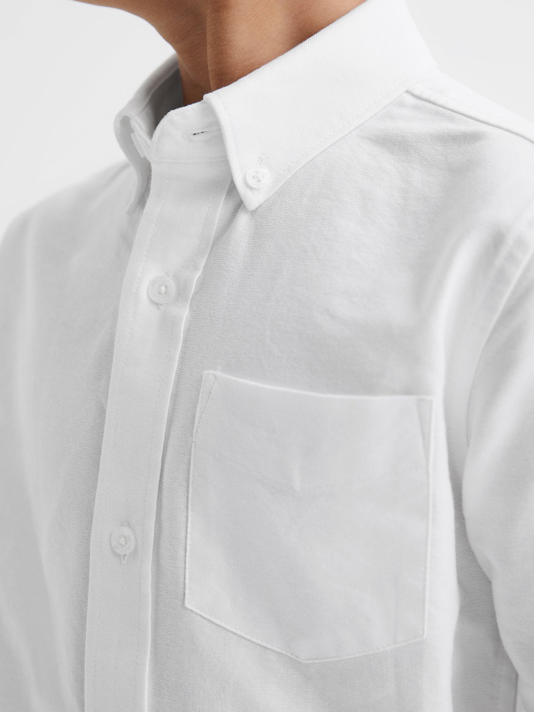 4-9 yrs Button Down Oxford Shirt in White