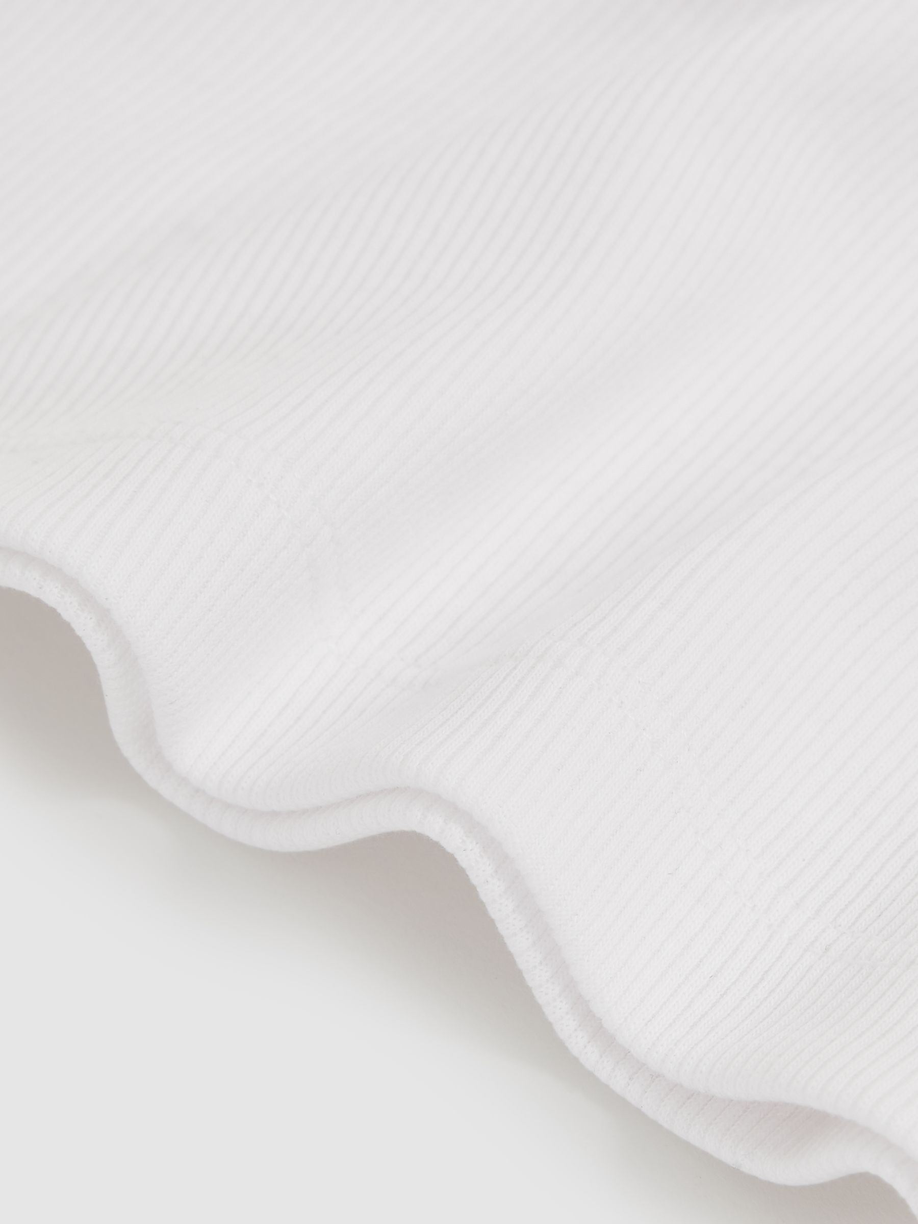 13-14 yrs Stretch-Cotton Ribbed Vest in Ivory