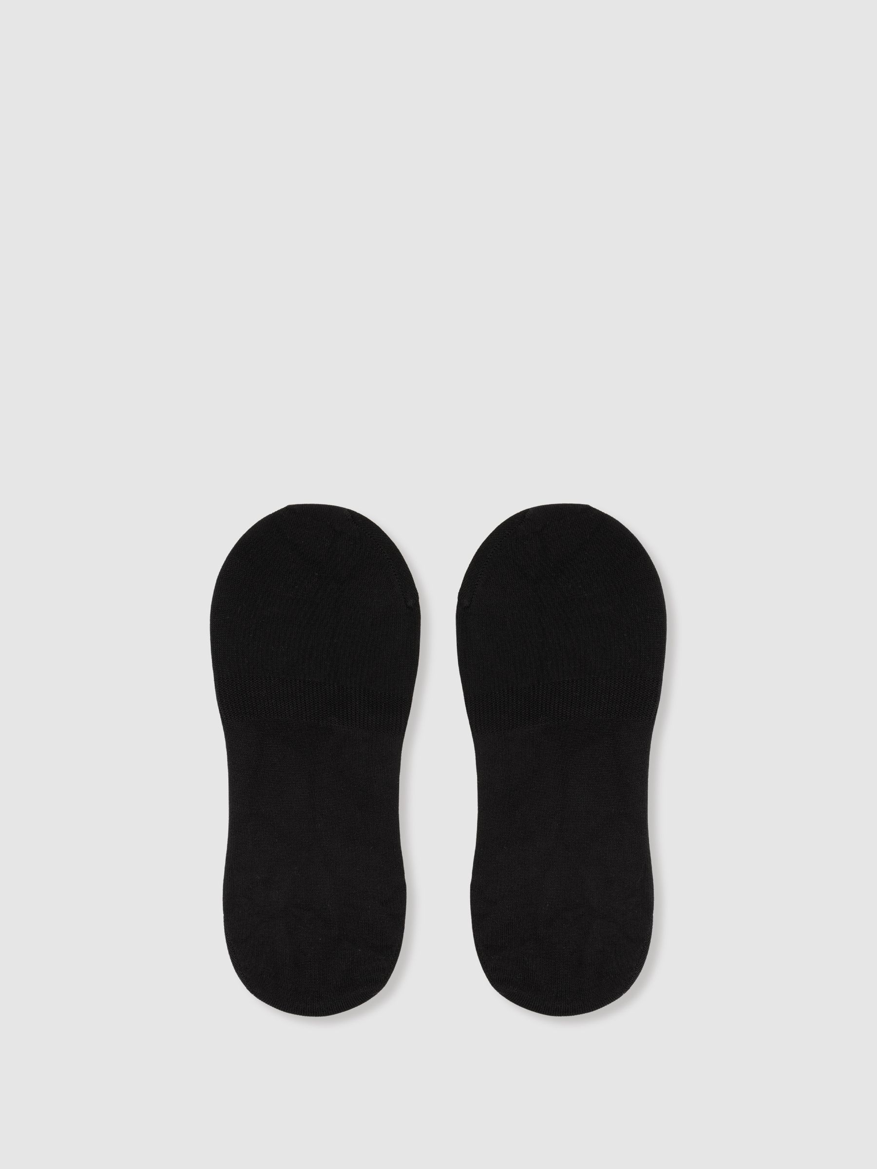 Cotton-Blend Loafer Socks in Black