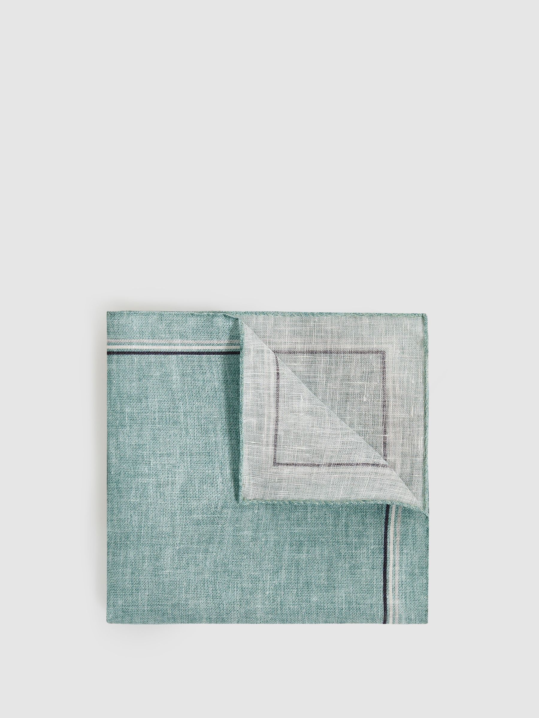 Linen Pocket Square in Soft Sage