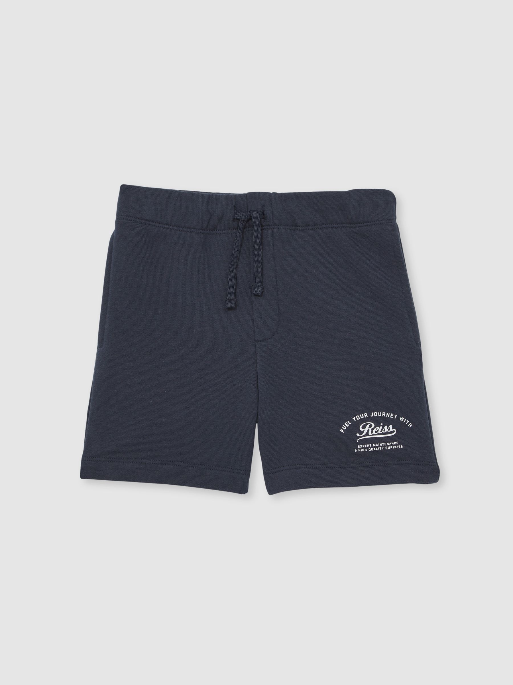 3-9 yrs Cotton Blend Motor Cars Sweat Shorts in Washed Blue