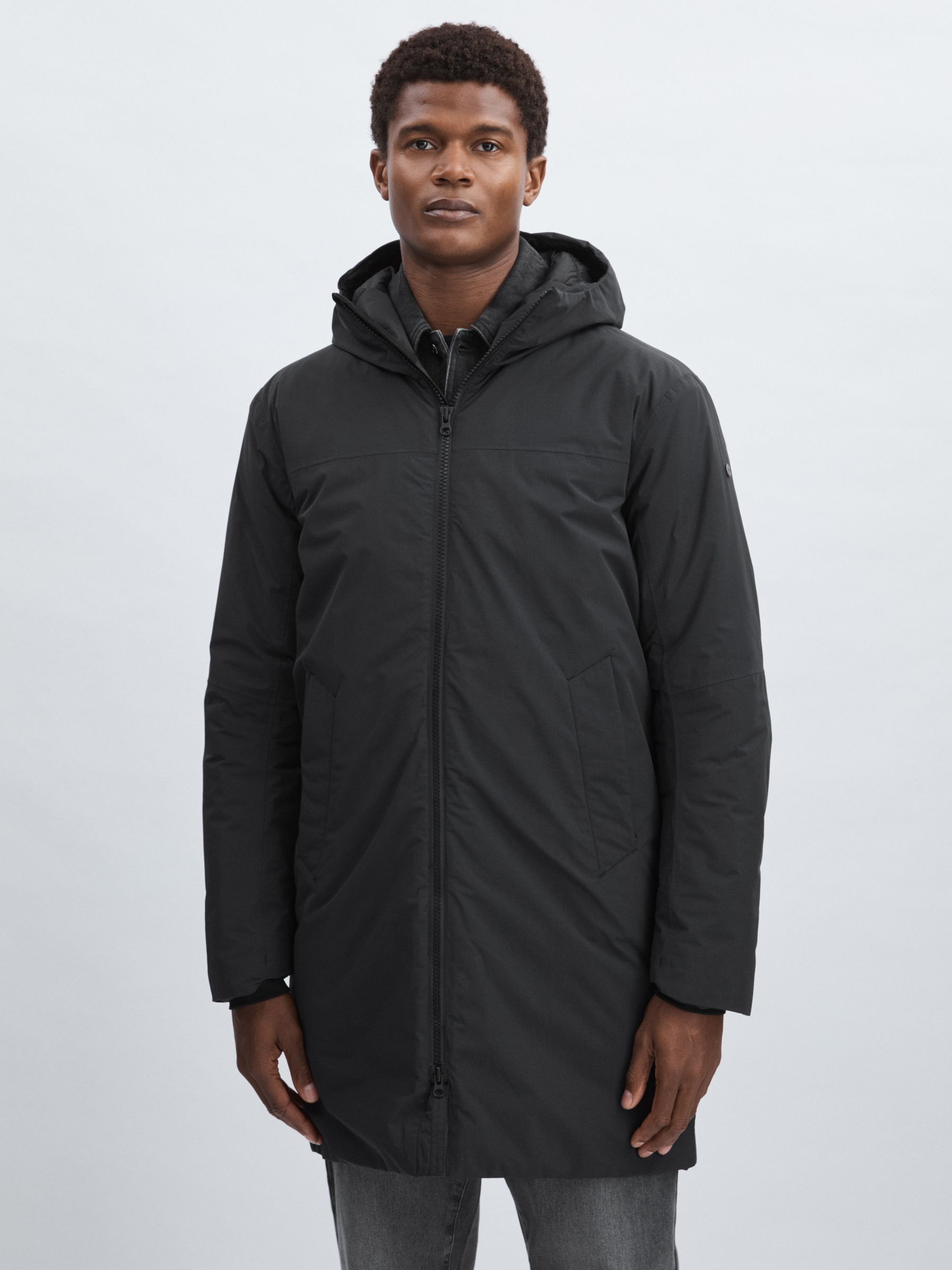Scandinavian Edition Hooded Padded Parka in Black