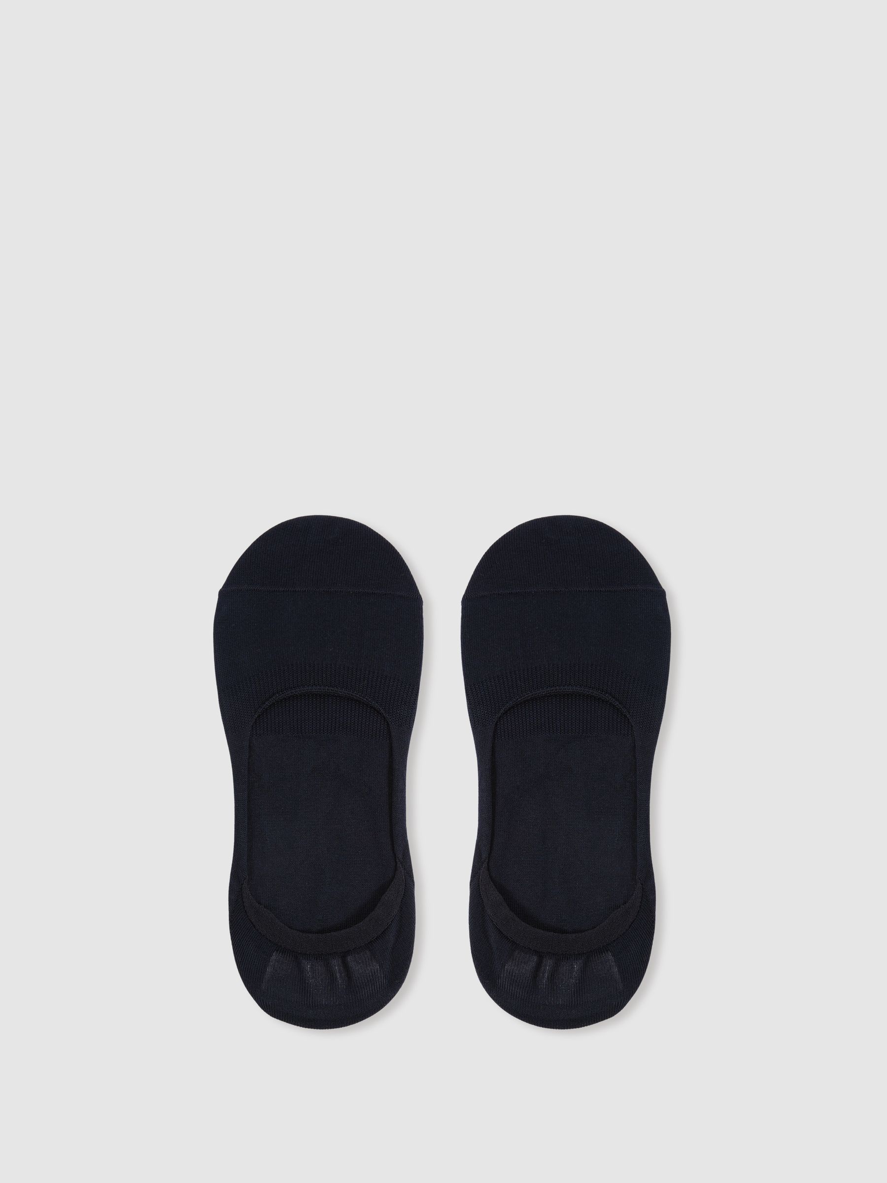 Cotton-Blend Loafer Socks in Navy