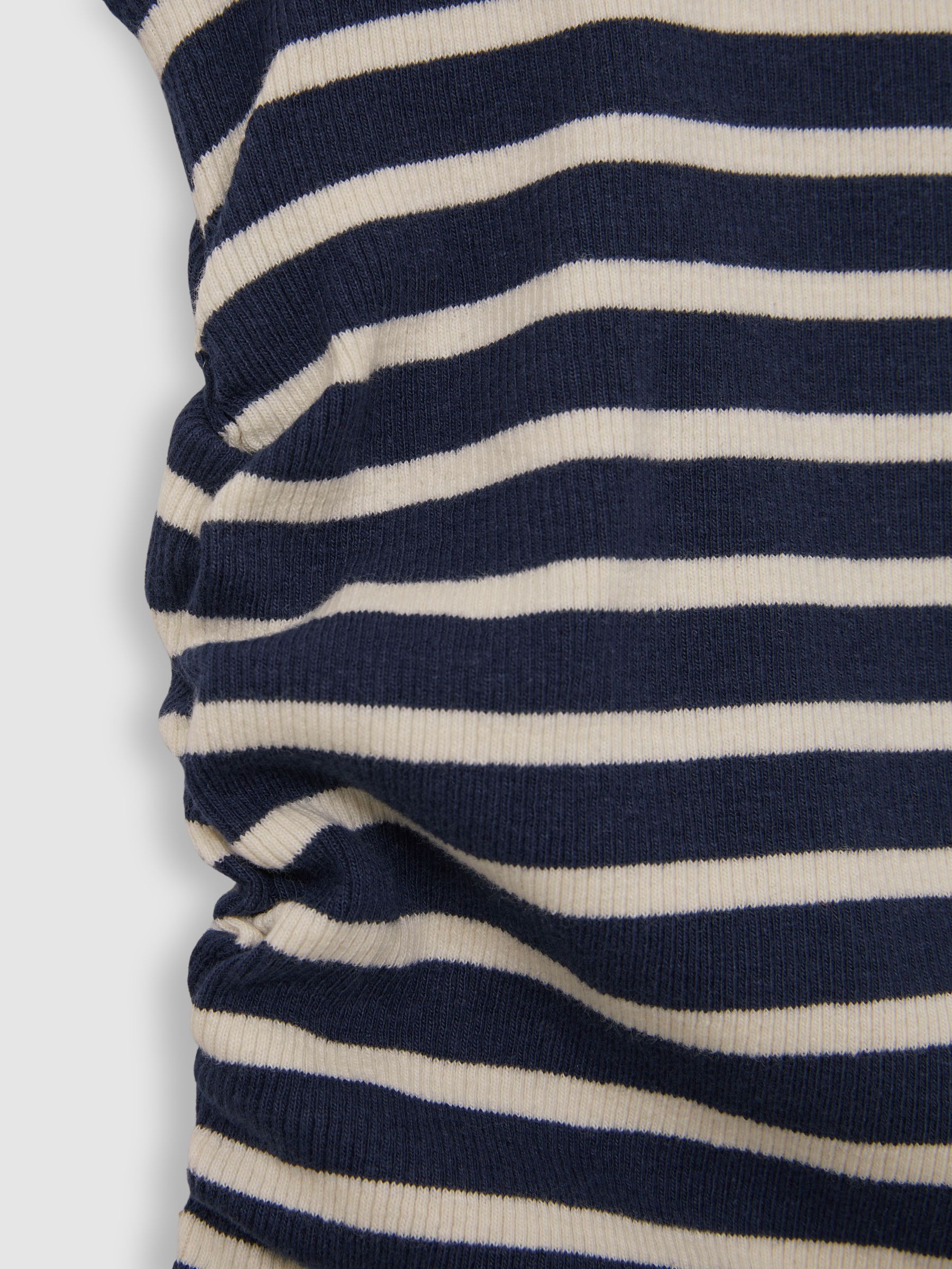 9-13 yrs Ruched Vest Top in Navy/White