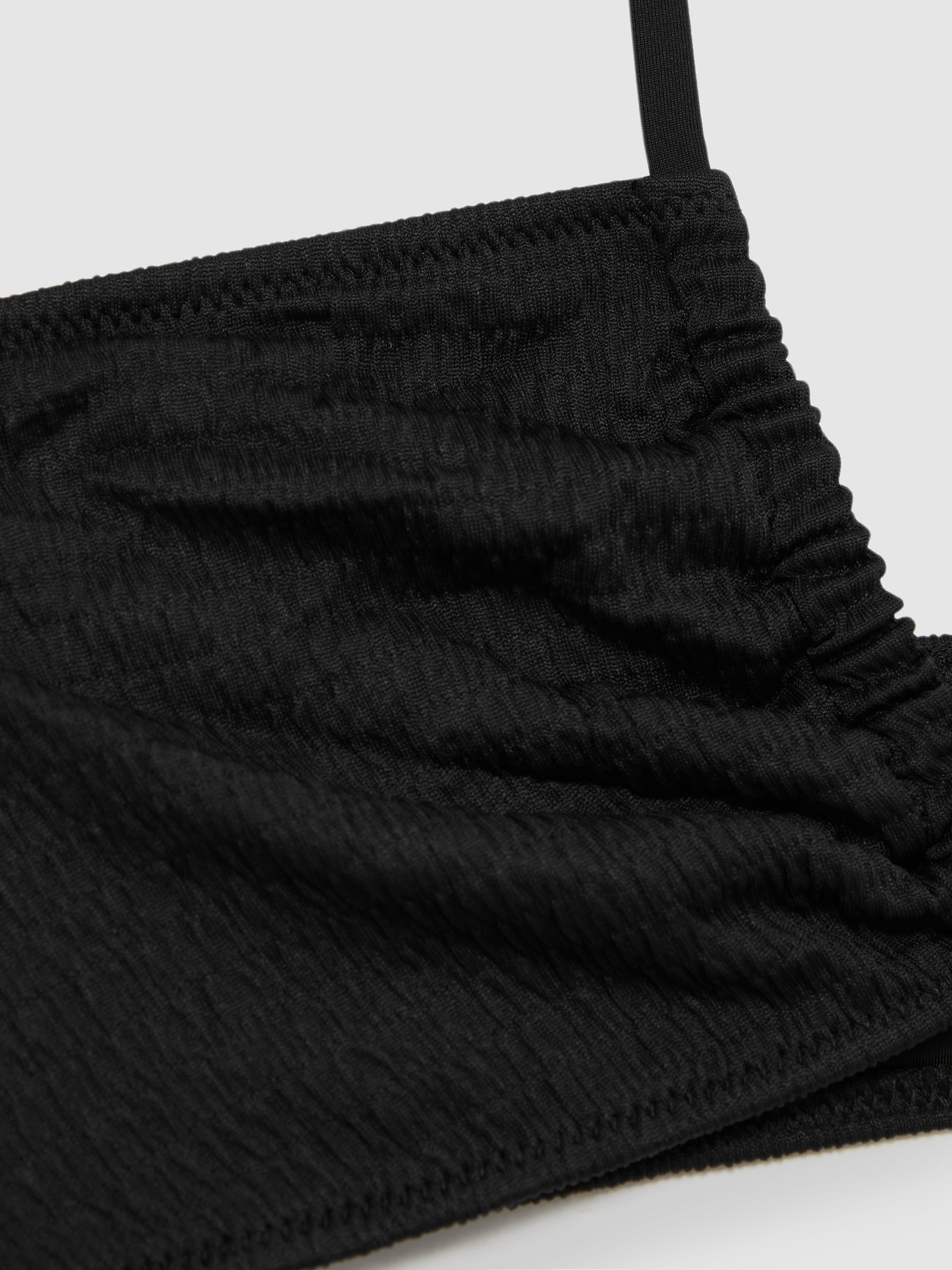 Calvin Klein Crinkle Bralette Bikini Top in Black