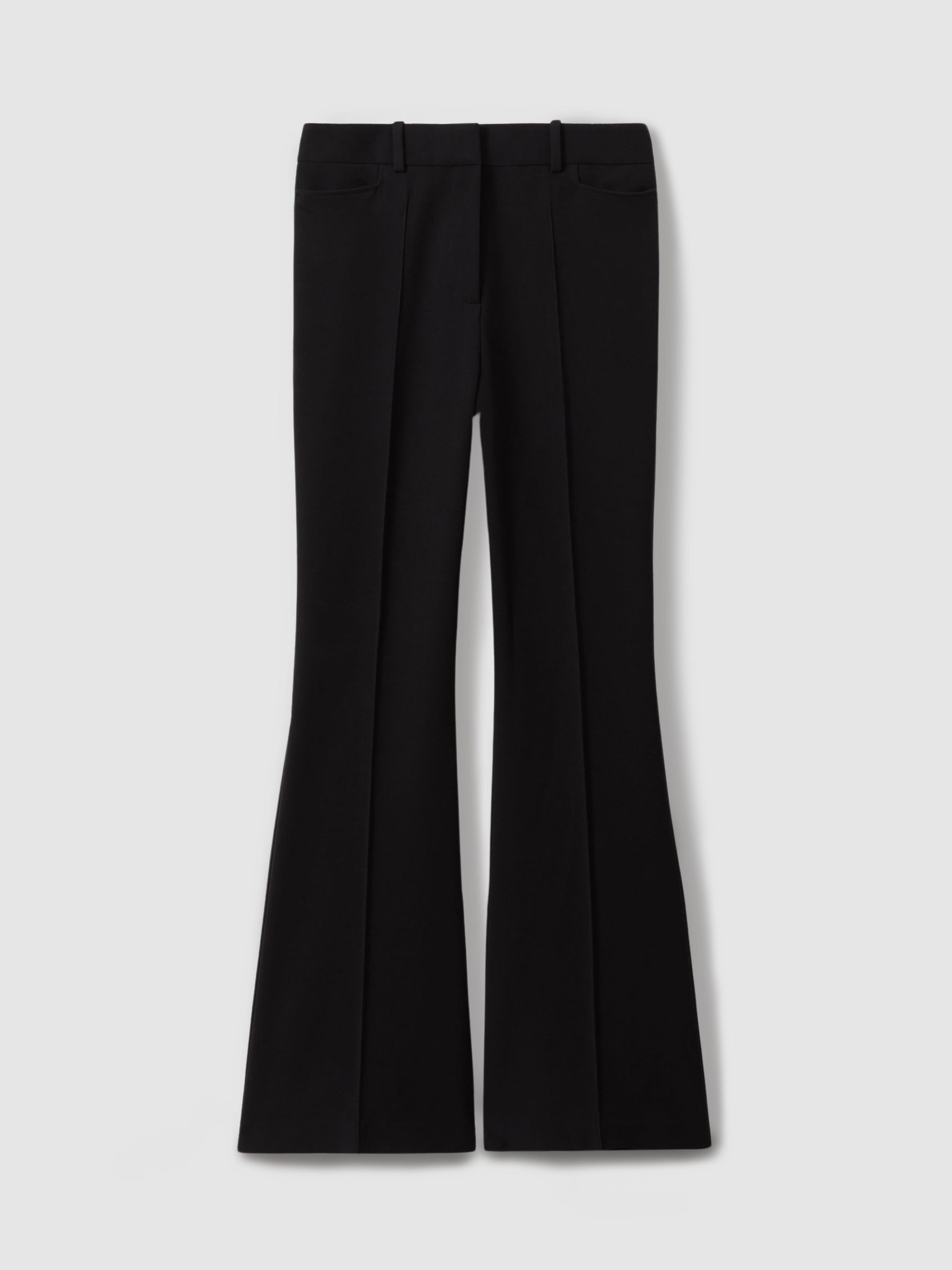 Petite Flared Suit Trousers in Black