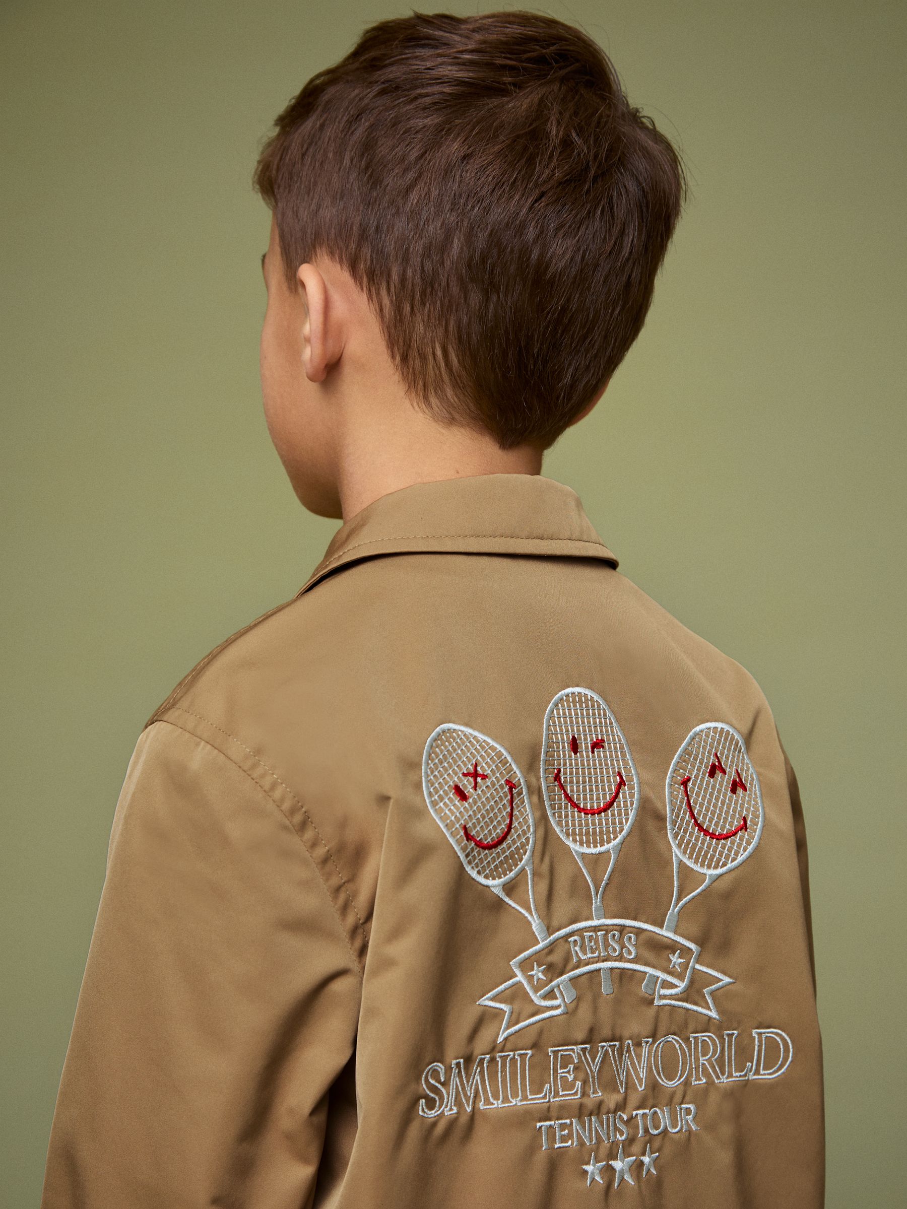 3-9 yrs SmileyWorld | Reiss Harrington Jacket in Stone