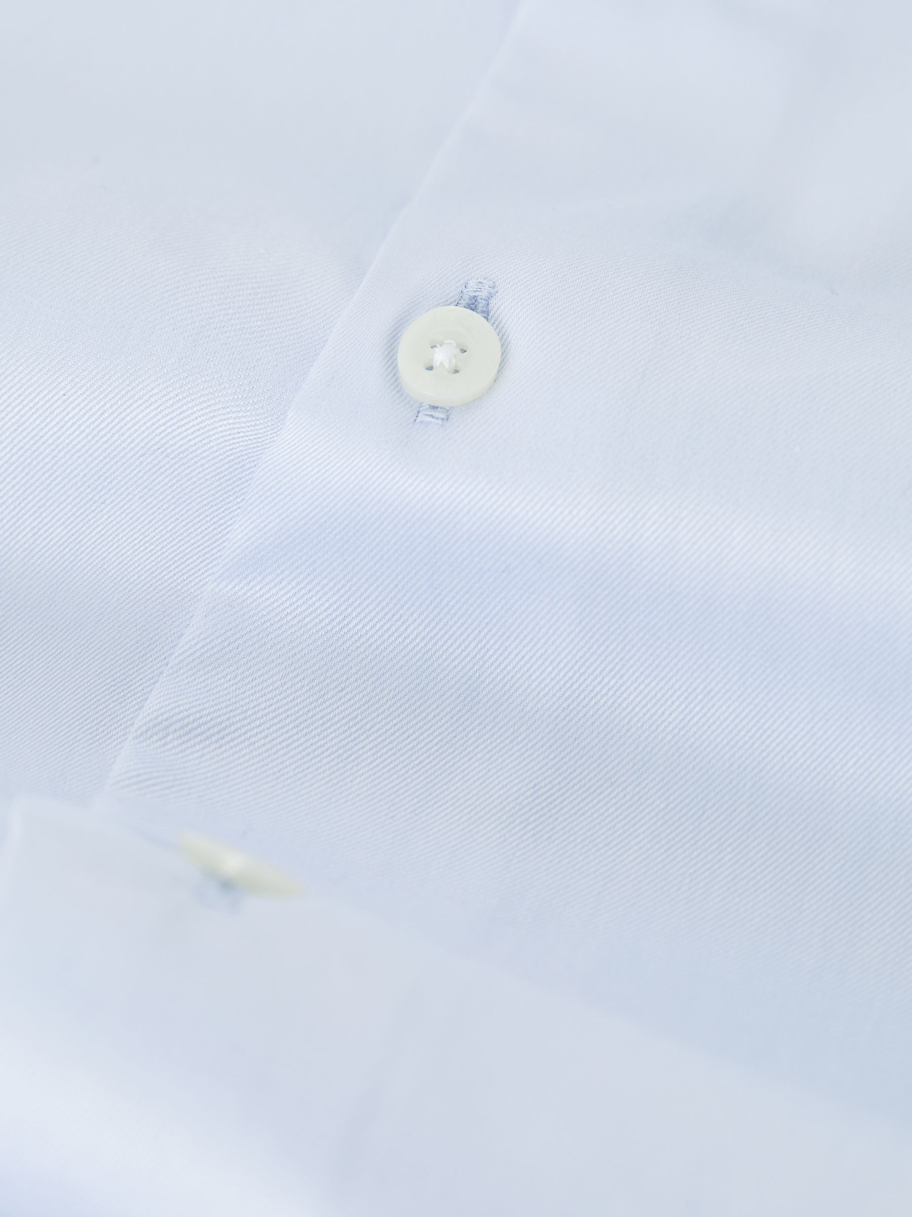 Slim Fit Cotton-Twill Two-Fold Shirt Slim-Fit in Soft Blue