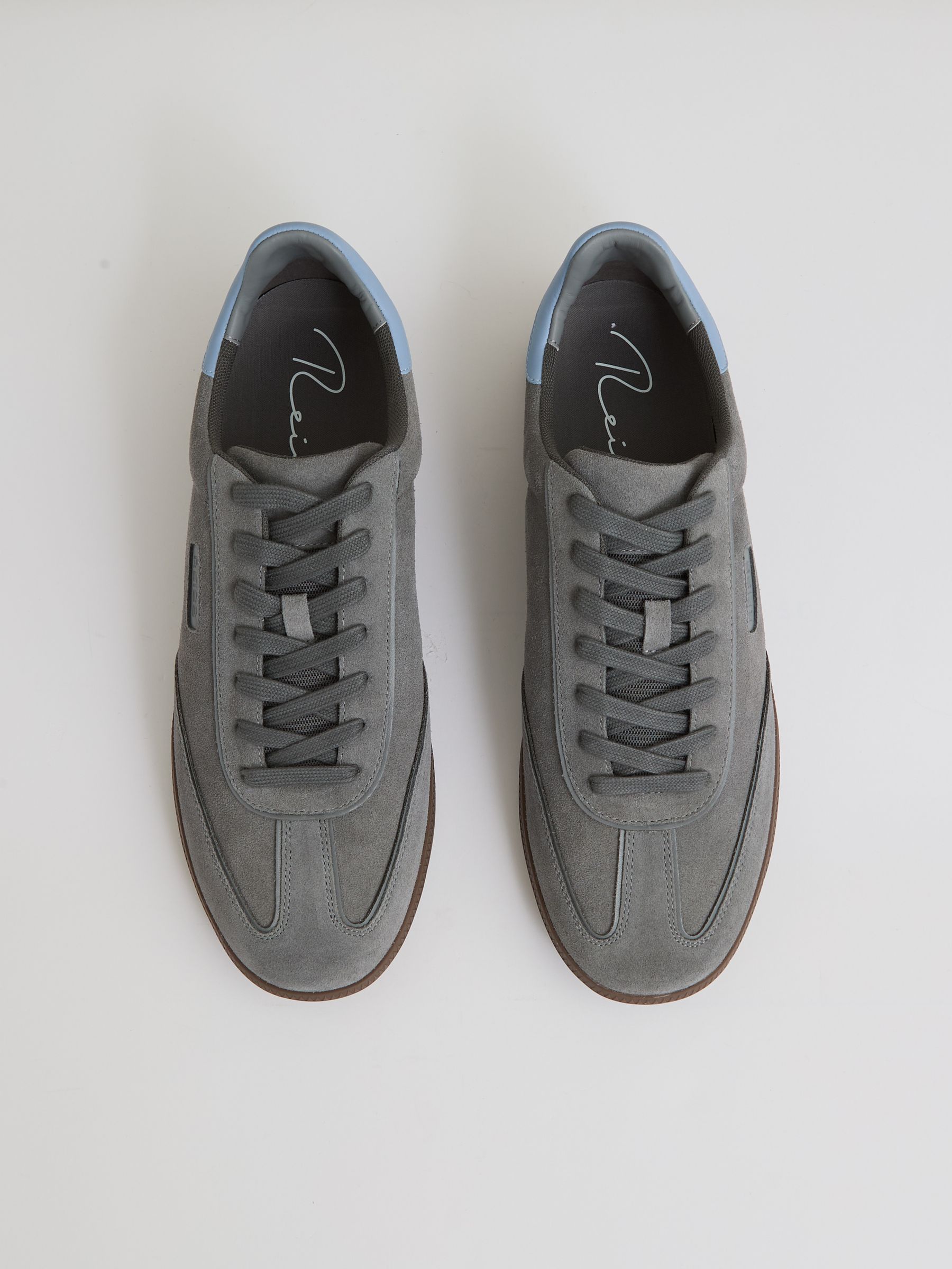 Suede Low-Top Trainers in Dark Grey