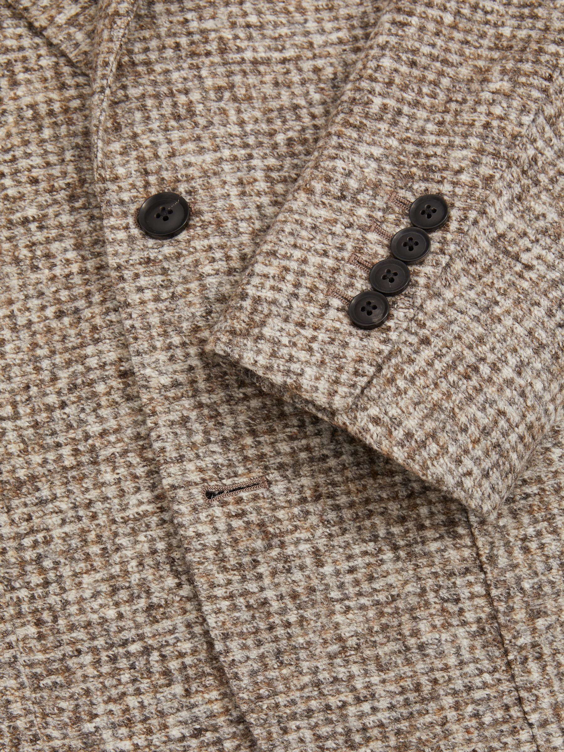 Tweed Single-Breasted Blazer with Wool in Oatmeal