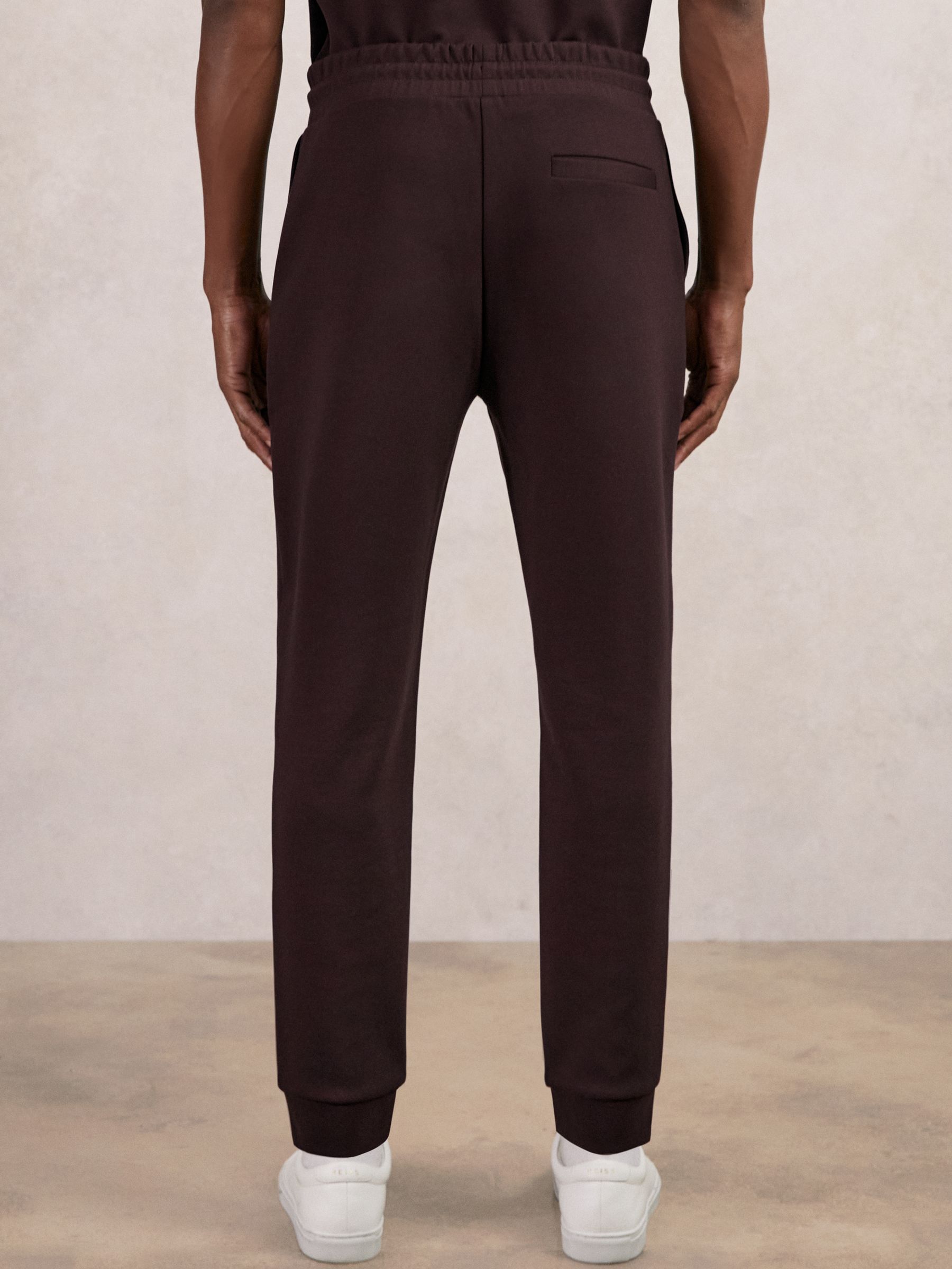 Stretch Jersey Tailored Joggers in Cherry Red