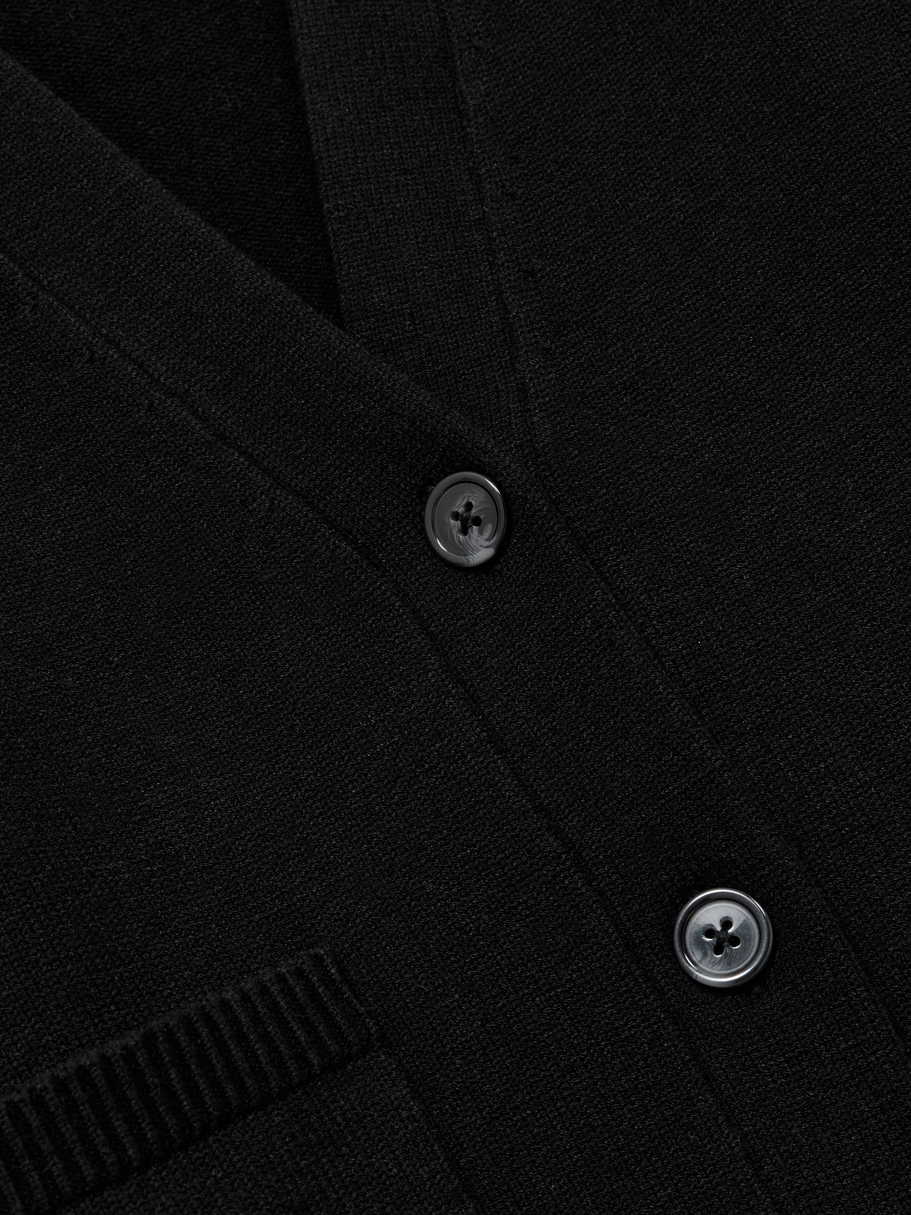 Chunky Knitted Cardigan in Black