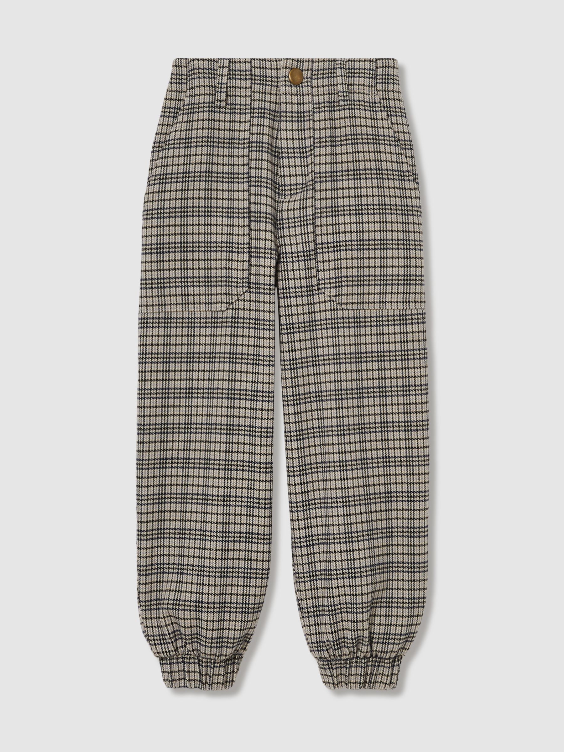4-9 yrs Check Woven Joggers in Grey