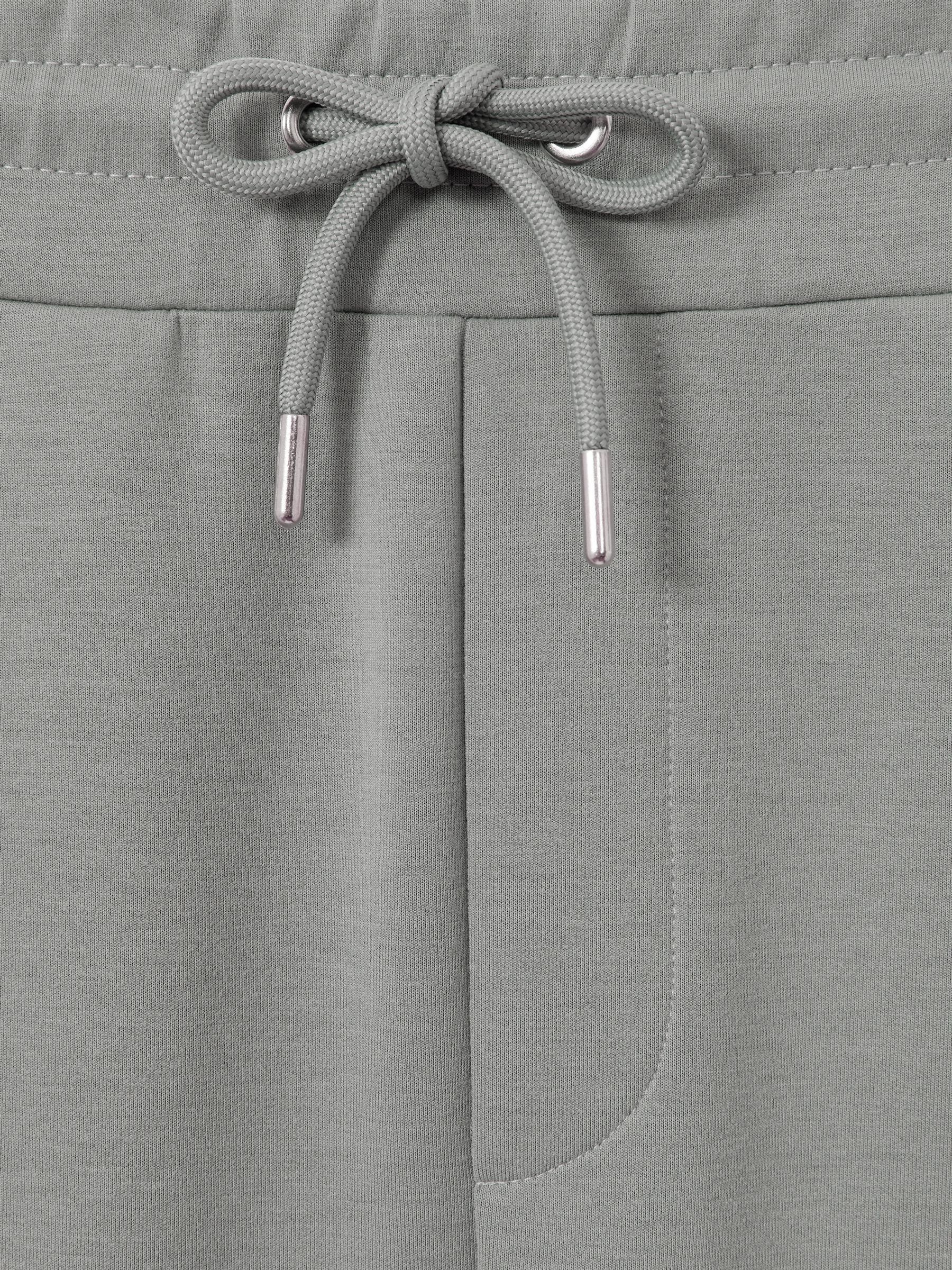 Interlock-Jersey Drawstring Joggers in Flint Grey
