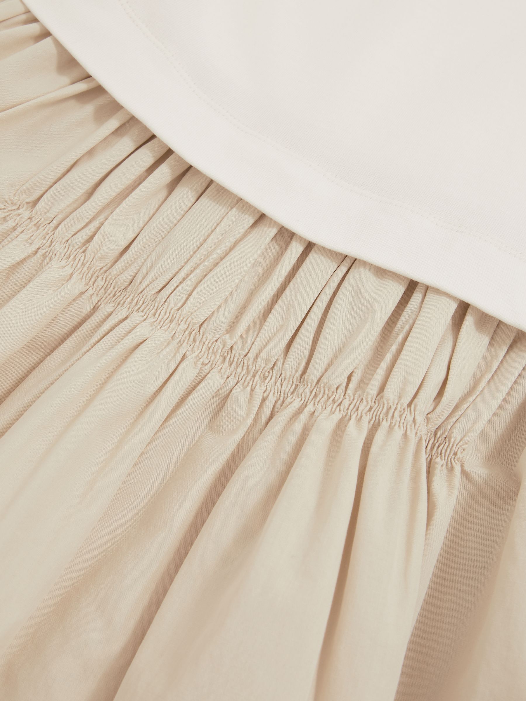 3-9 yrs Cotton Layered Sleeveless Midi Dress in Neutral