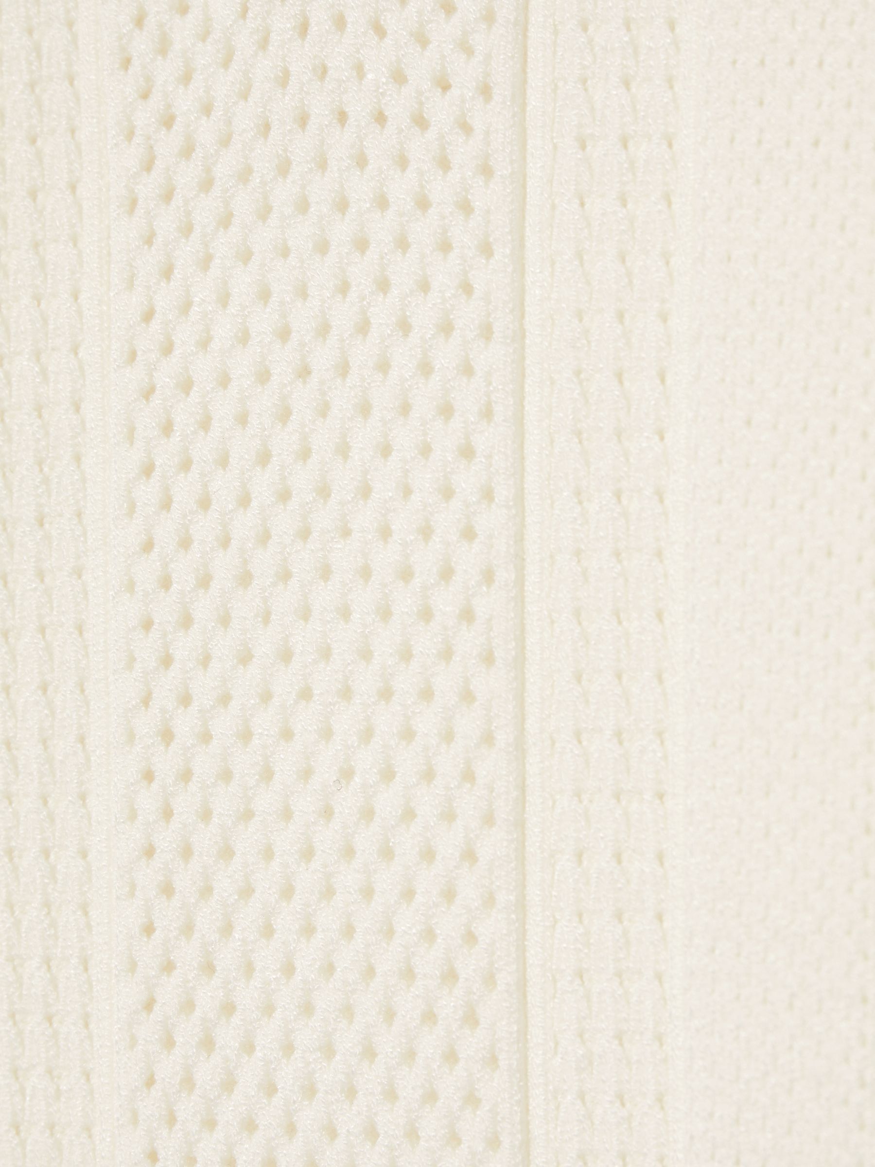 3-9 yrs Textured-Knit Half-Zip Polo Shirt in Optic White