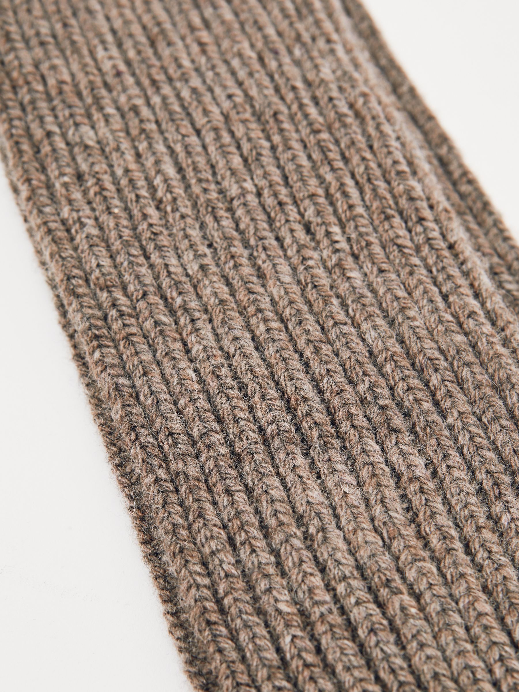 Wool Blend Ribbed Socks in Chocolate