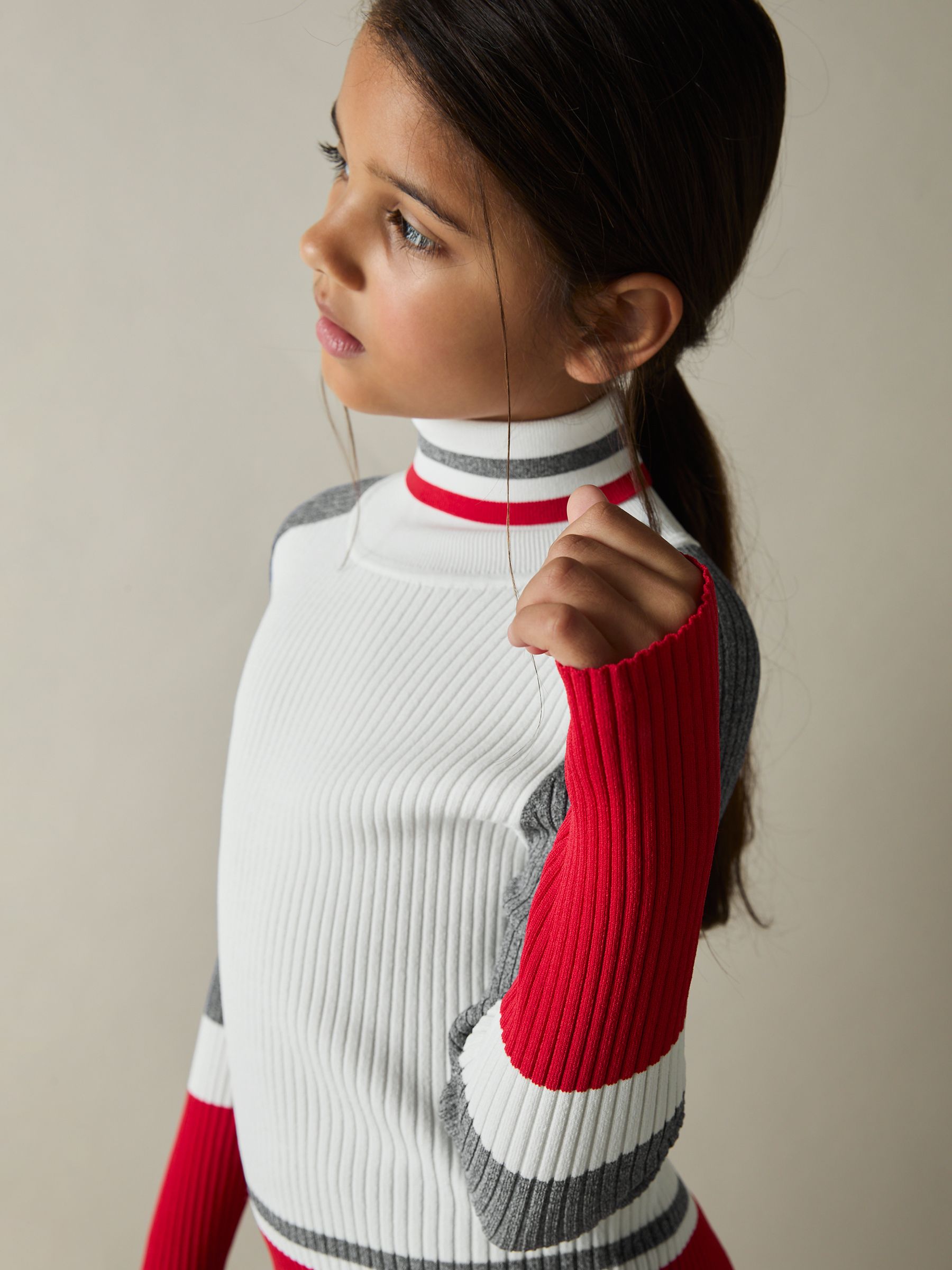 4-9 yrs Ribbed Roll-Neck Jumper in Ivory