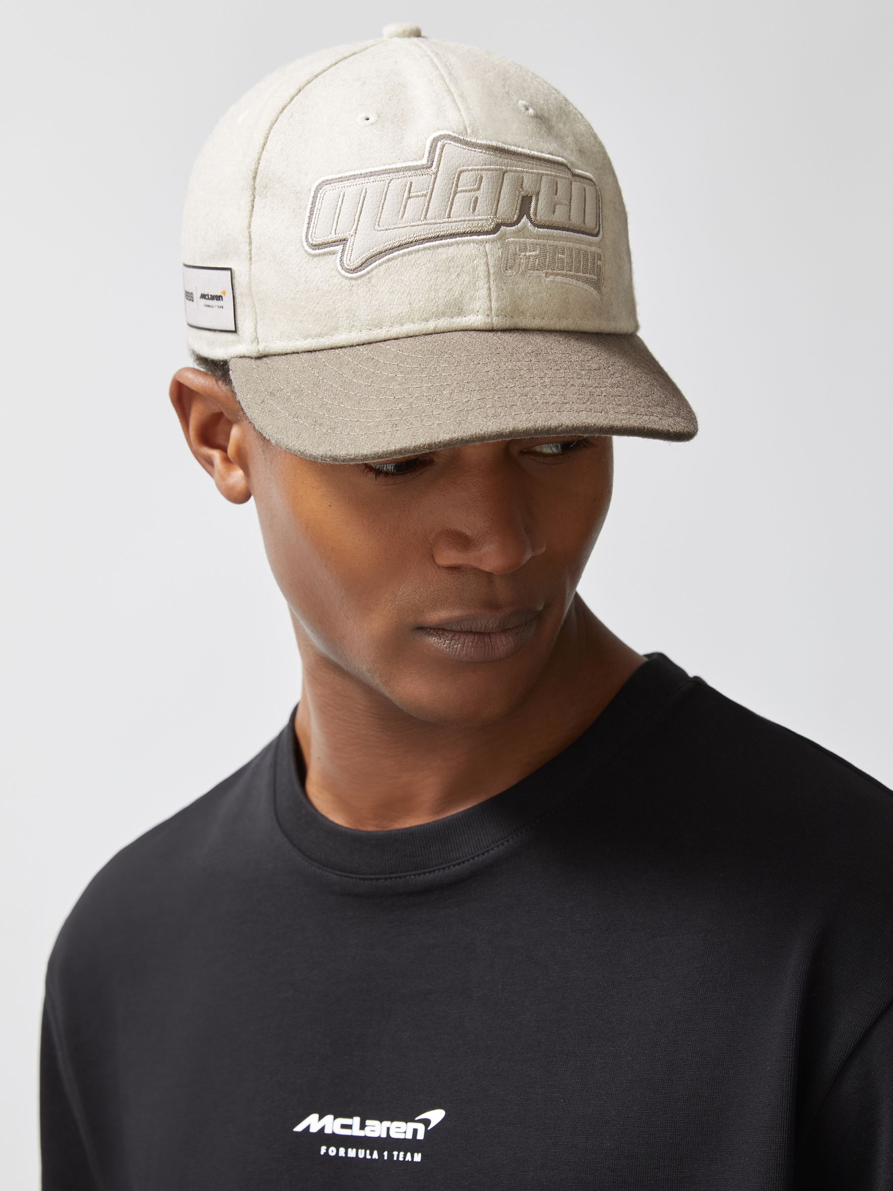 McLaren Racing Embroidered Cap Unisex Fit in Stone