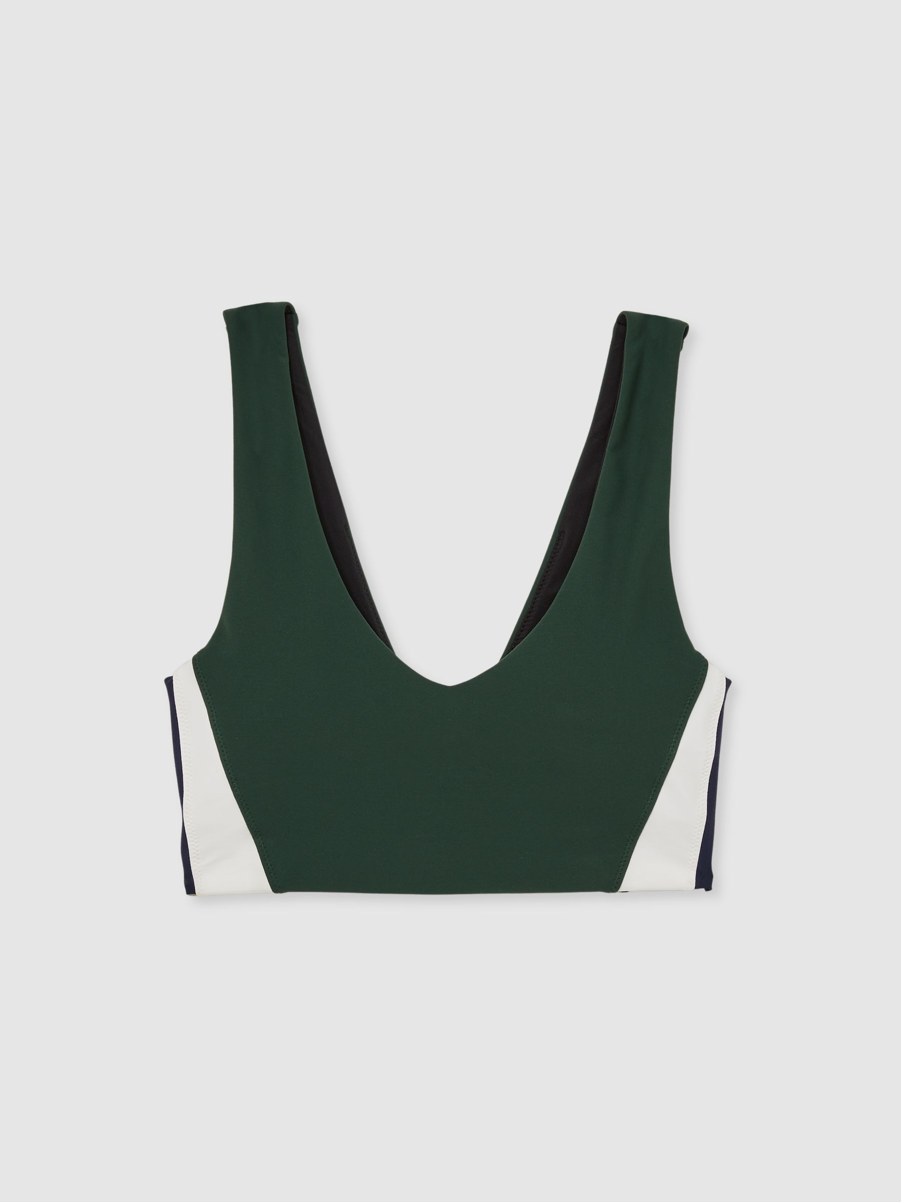 V-Neck Sports Bra in Green