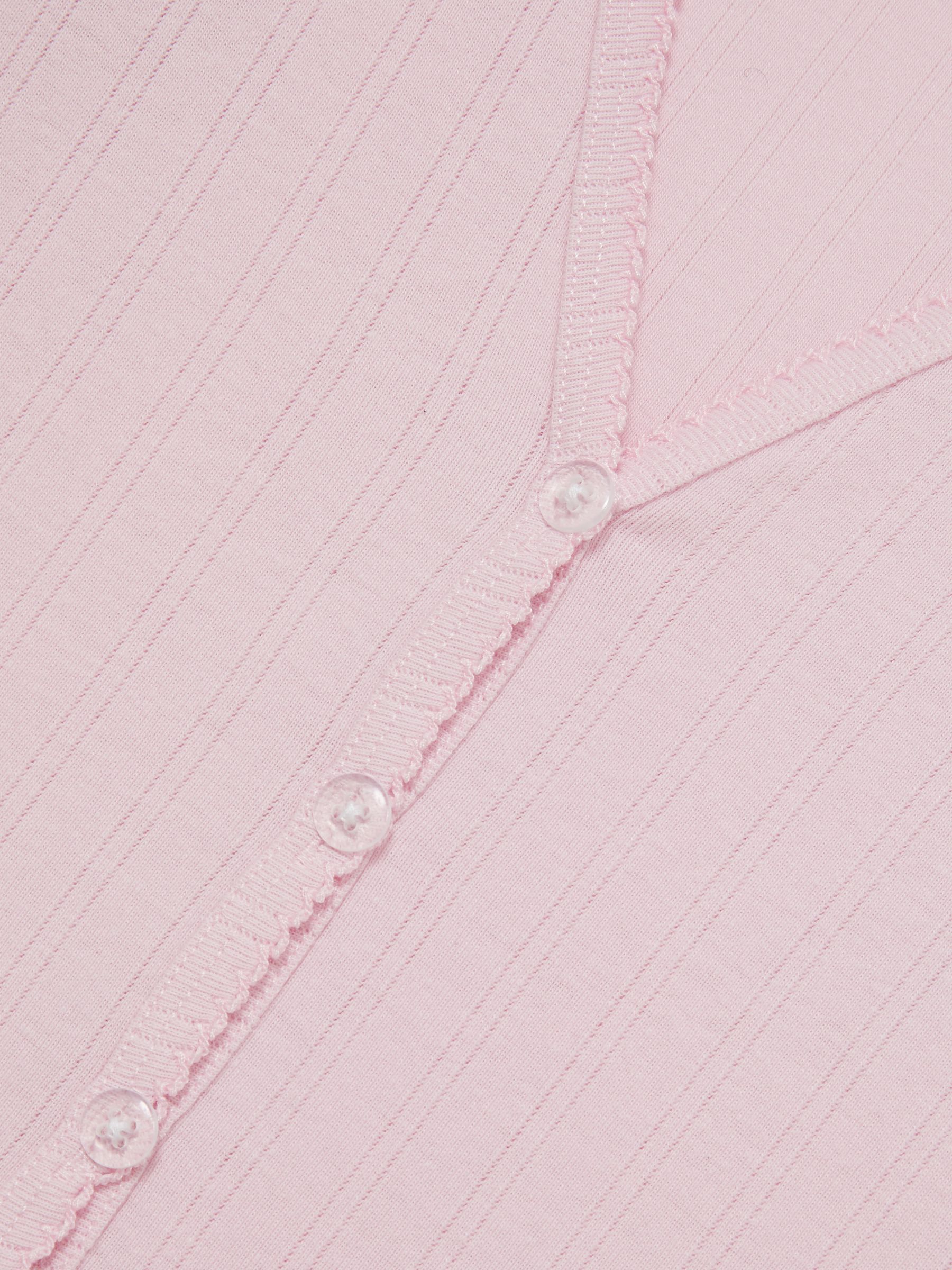 Good American Pointelle Cardigan in Pink