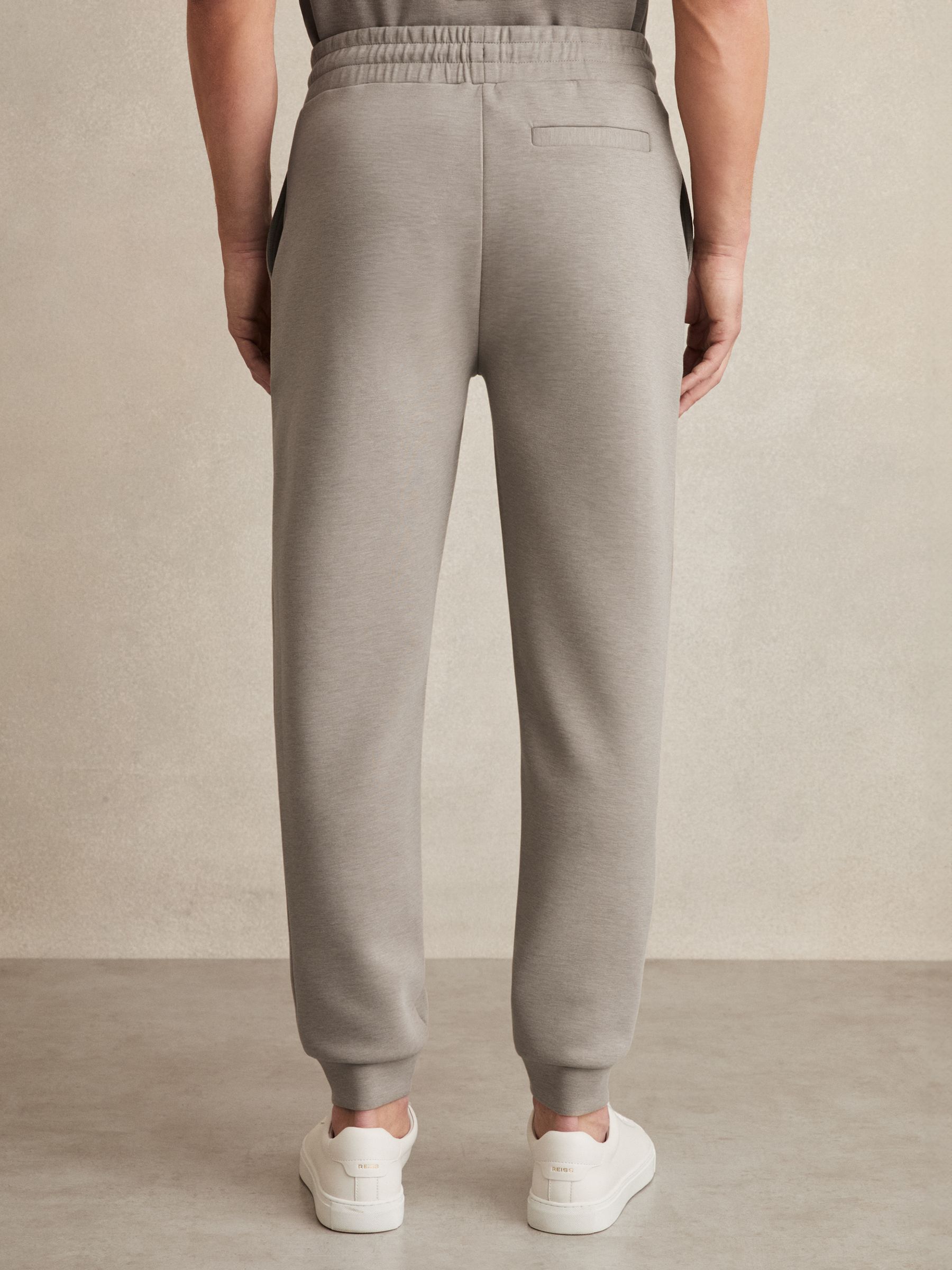 Stretch Jersey Tailored Joggers in Taupe