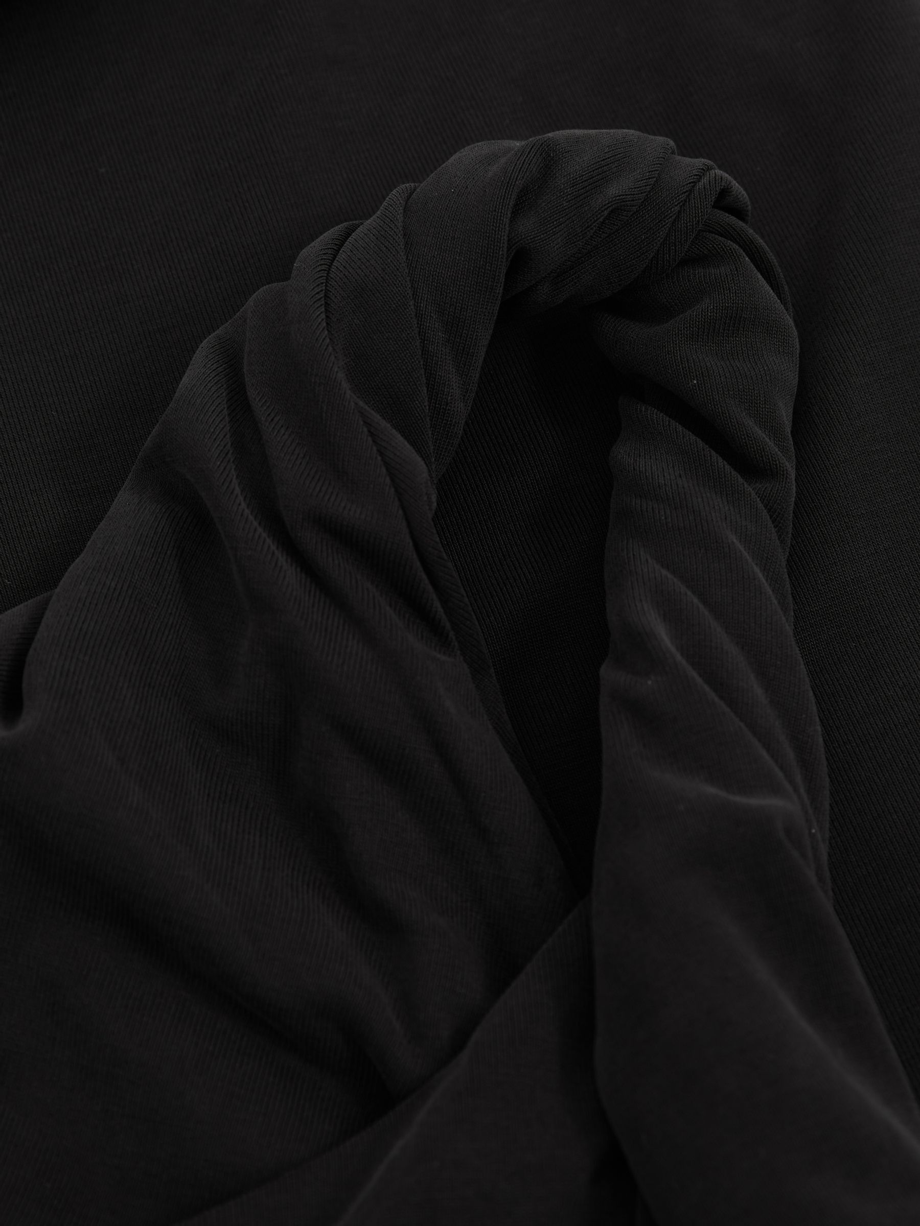 Twisted Strap Jersey Maxi Dress in Black