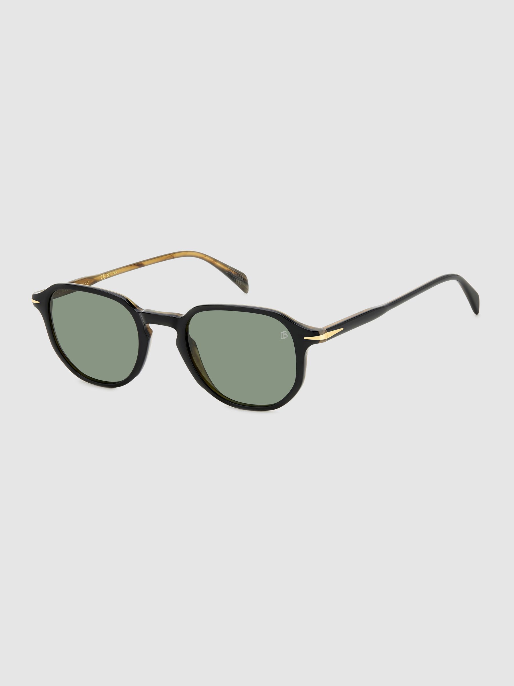 Eyewear by David Beckham Round Sunglasses in Black
