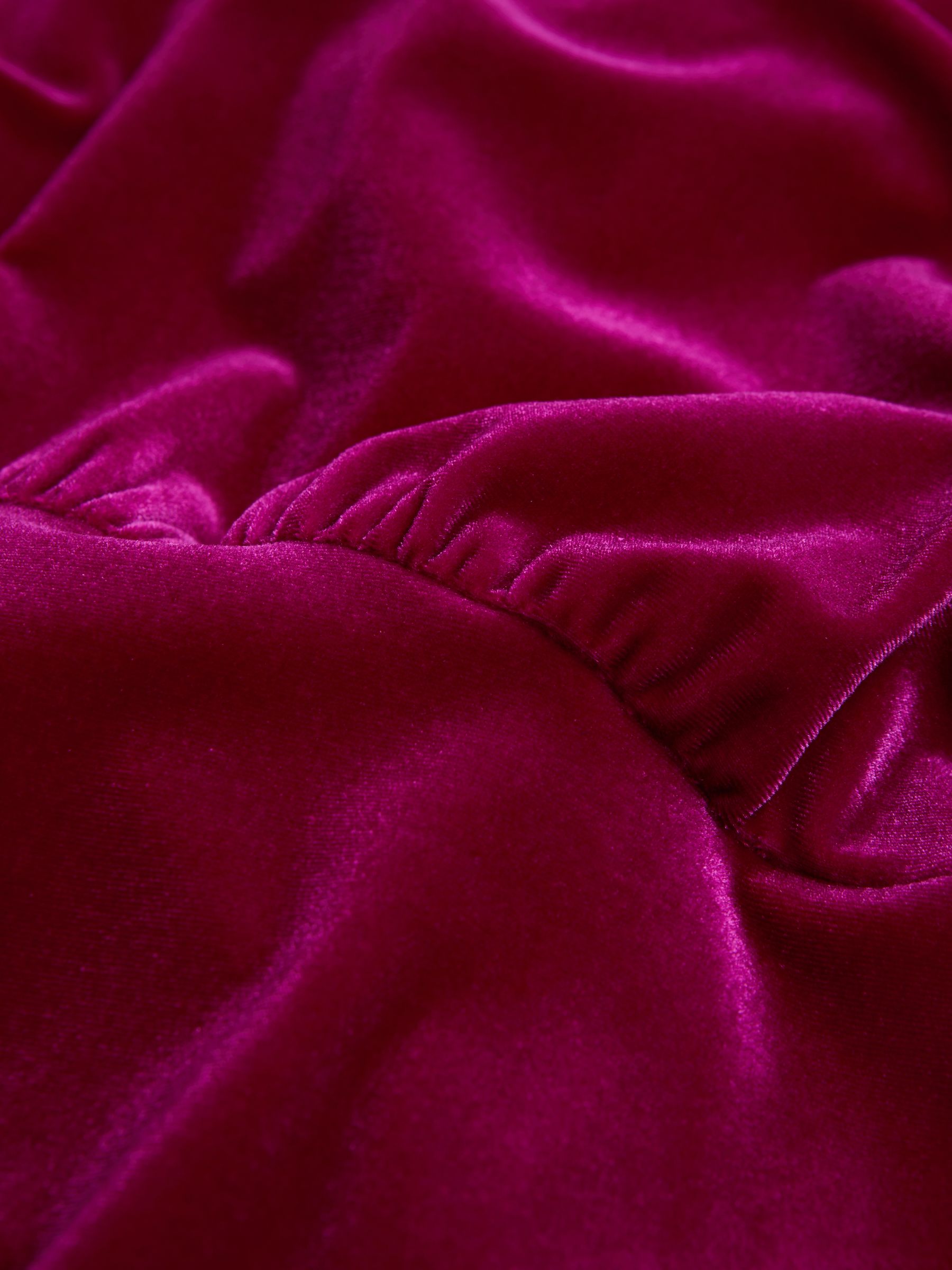 Florere Velvet Midi Dress in Bright Pink