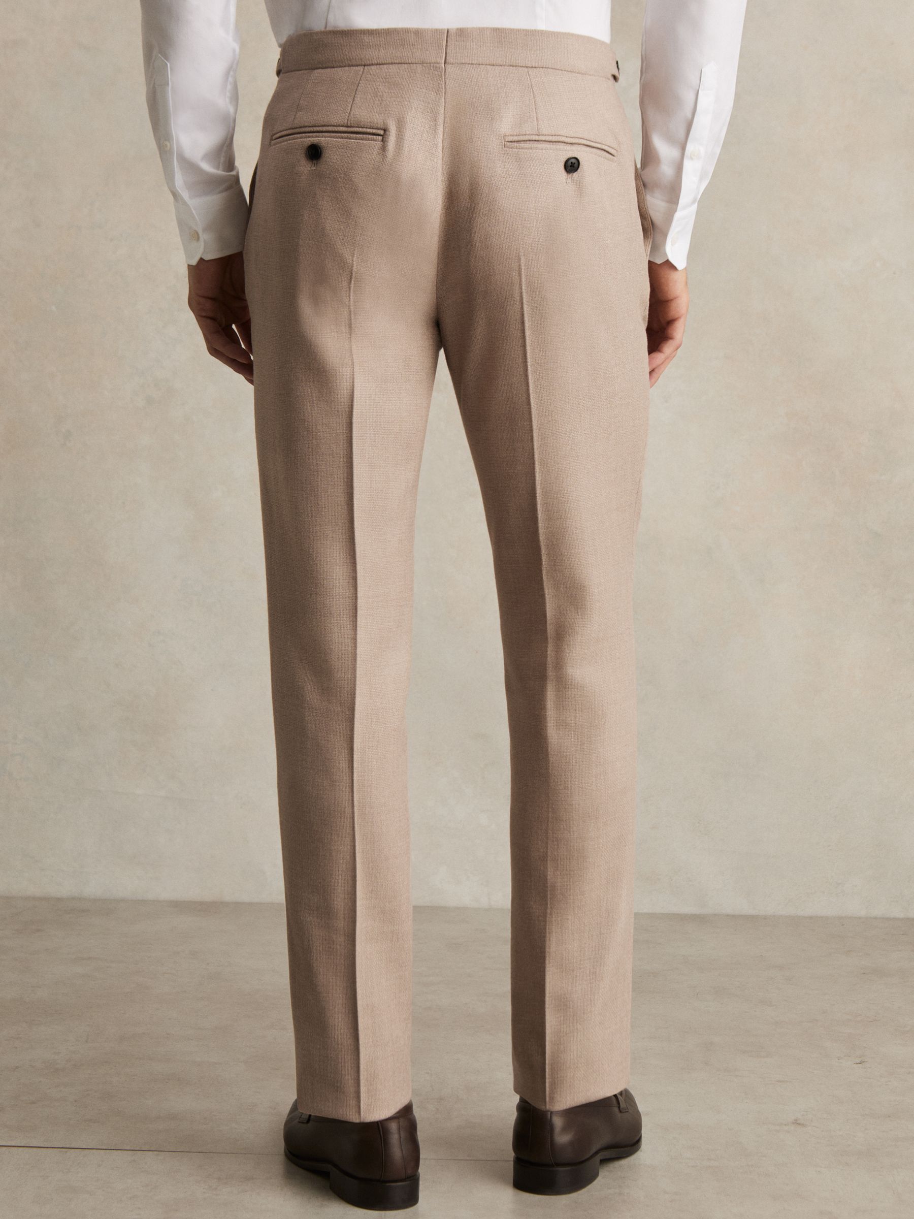 Wool-Blend Slim-Fit Suit Trousers in Oatmeal Brown